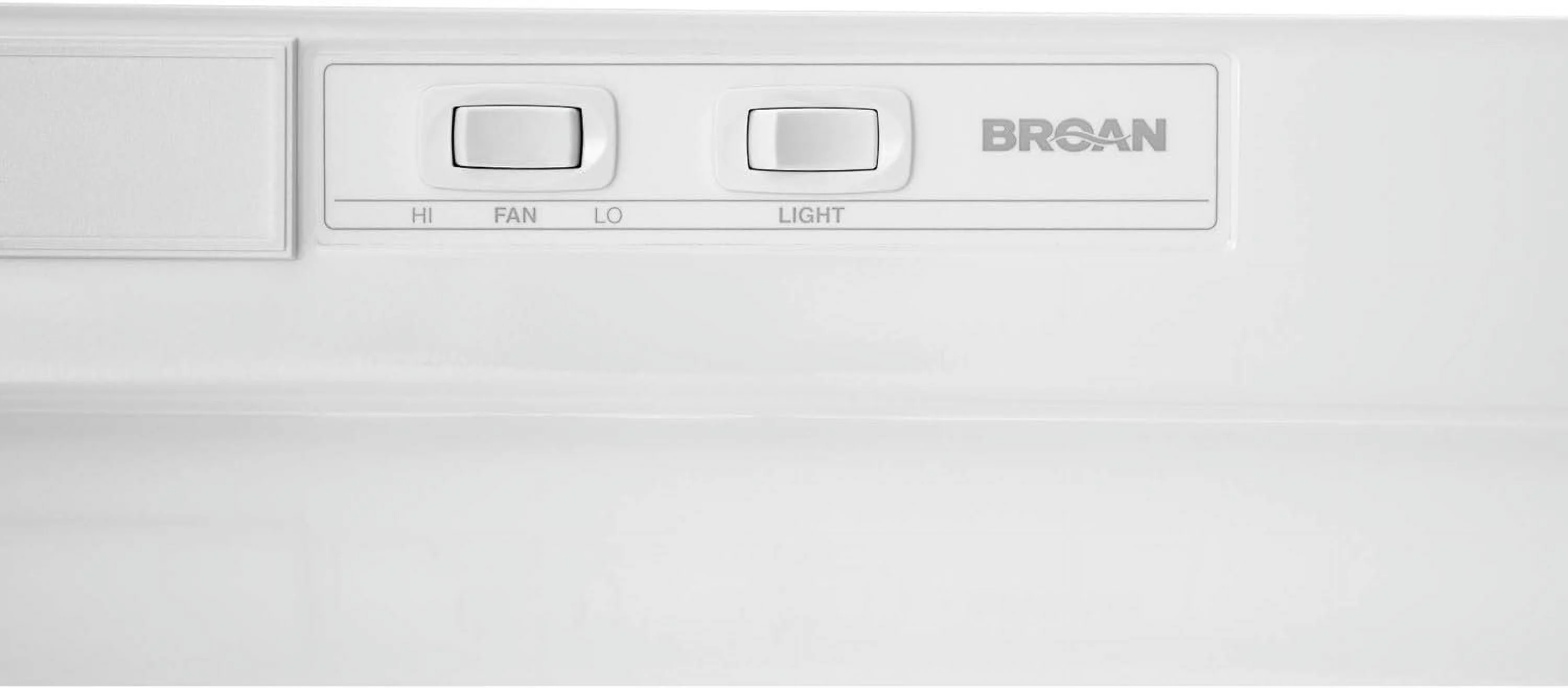 Broan-NuTone F403611 Two Four White 36-inch Under-Cabinet 4-Way Range Hood, with 2-Speed Exhaust Fan and Light