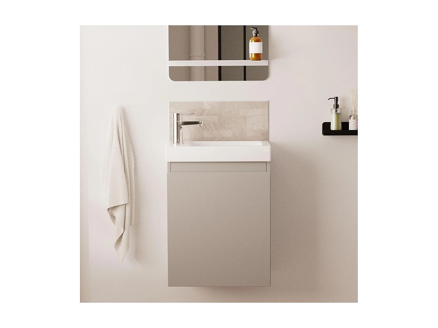Meuble lave-mains LISA suspendu 41 cm