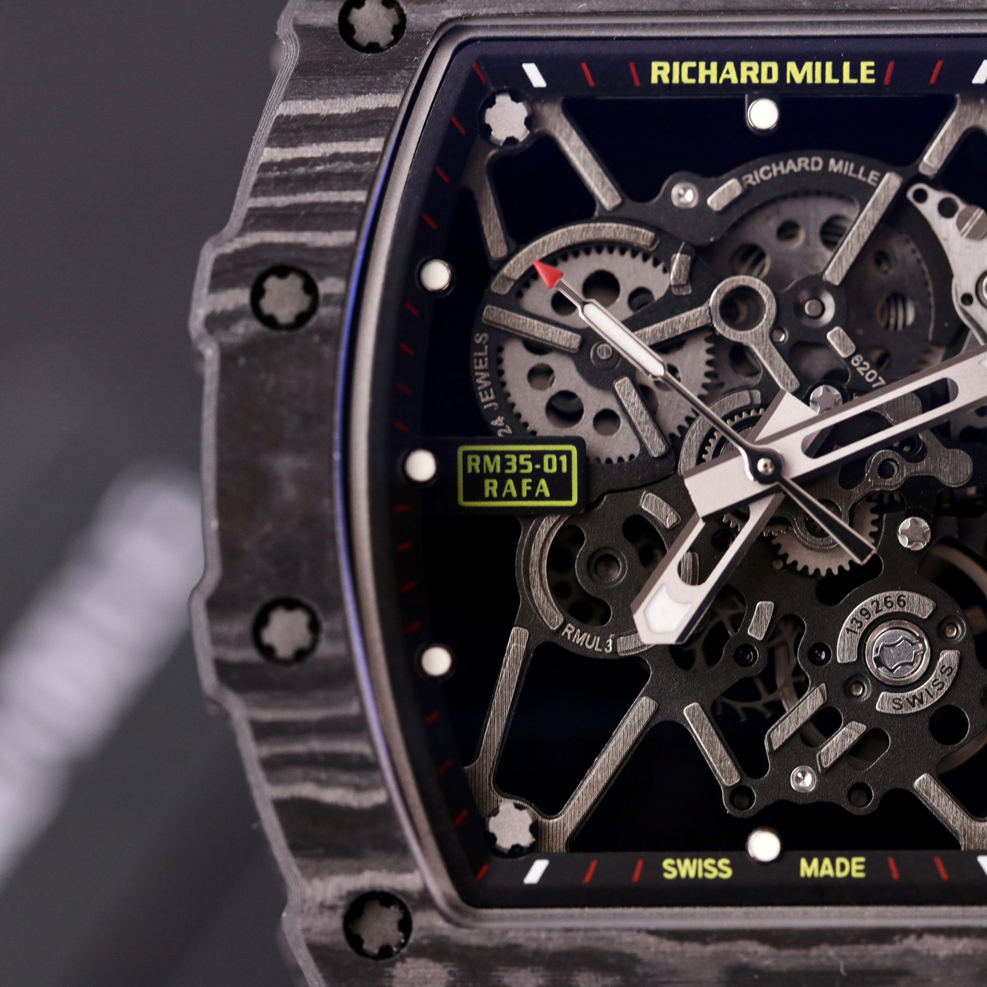 Richard Mille Replica Watch RM35-01 Carbon Rubber Strap BBR Factory 44mm - Top club