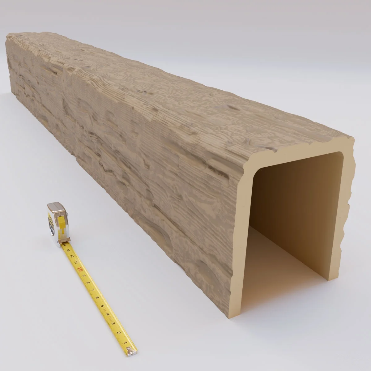 Ekena Millwork 3 1/2"W x 3 1/2"H x 120"L 3-Sided (U-Beam) Salvaged Timber HeritageTimber Faux Wood Ceiling Beam, Kona Brown - Image 32