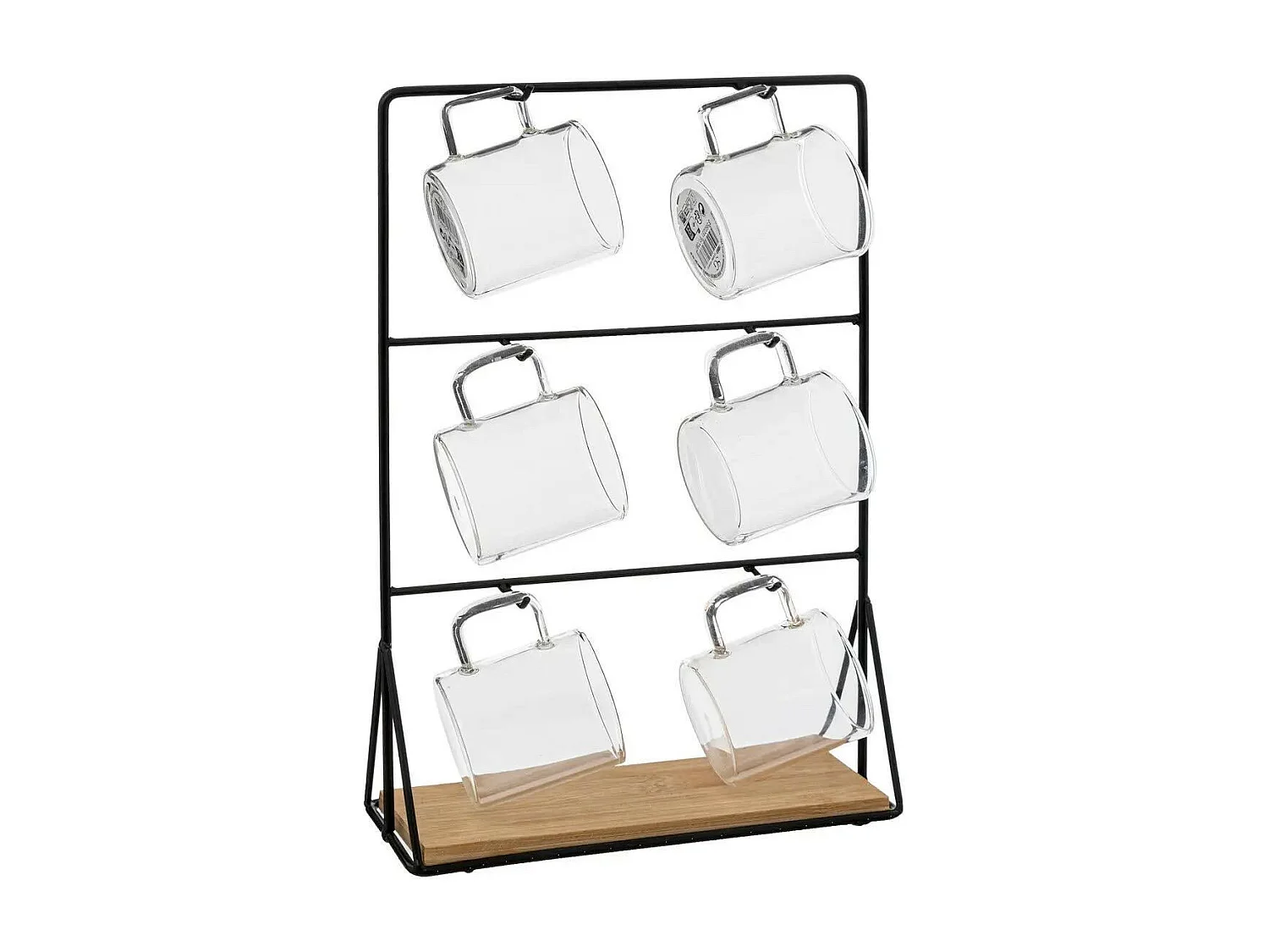 Lot de 6 Tasses sur Rack 