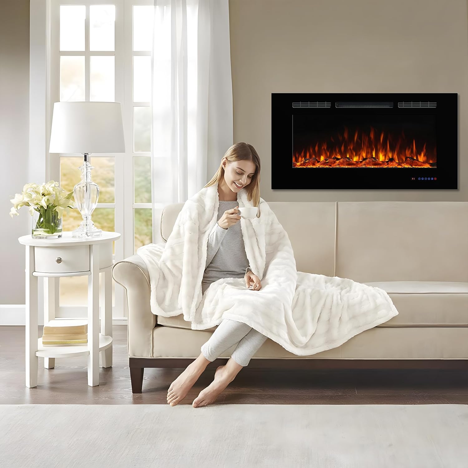 Electric Fireplace 40 inch Wide 26.5