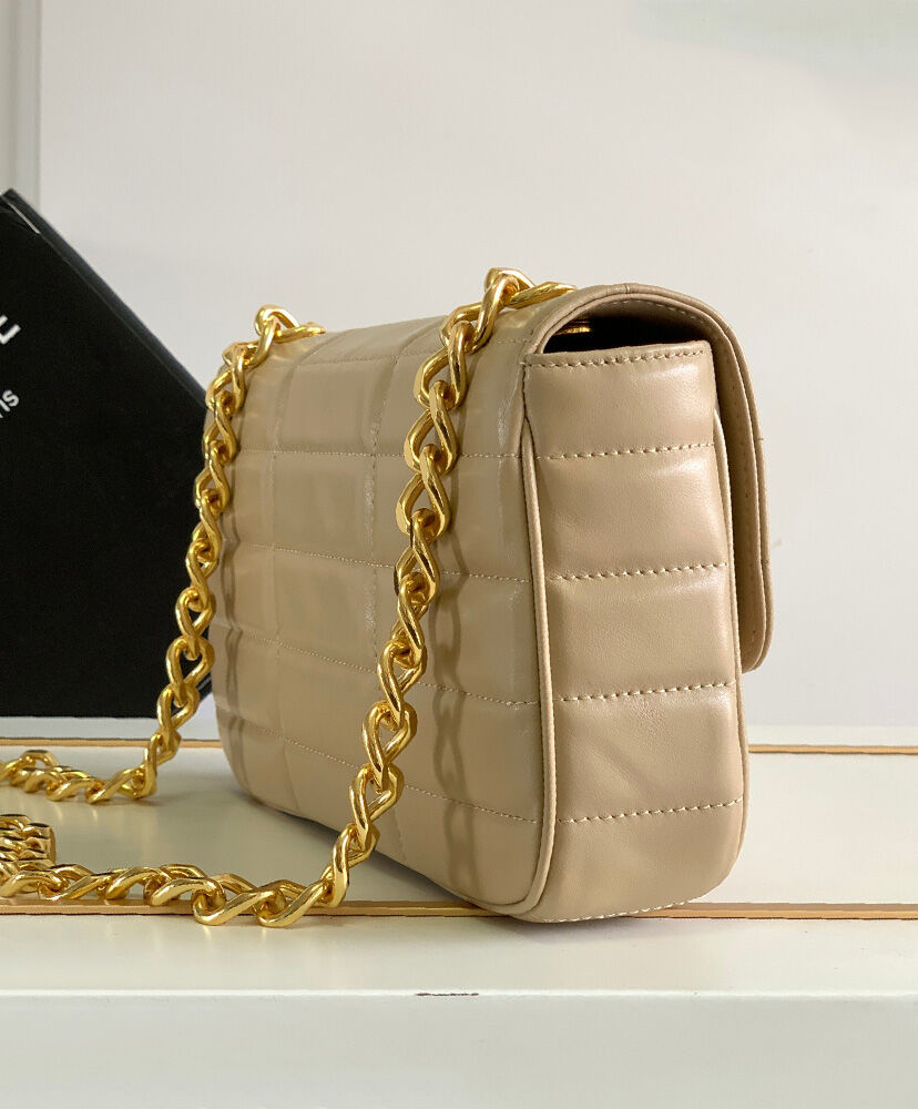 Celine Chain Shoulder Bag Matelasse Monochrome Apricot1:1High-quality replica