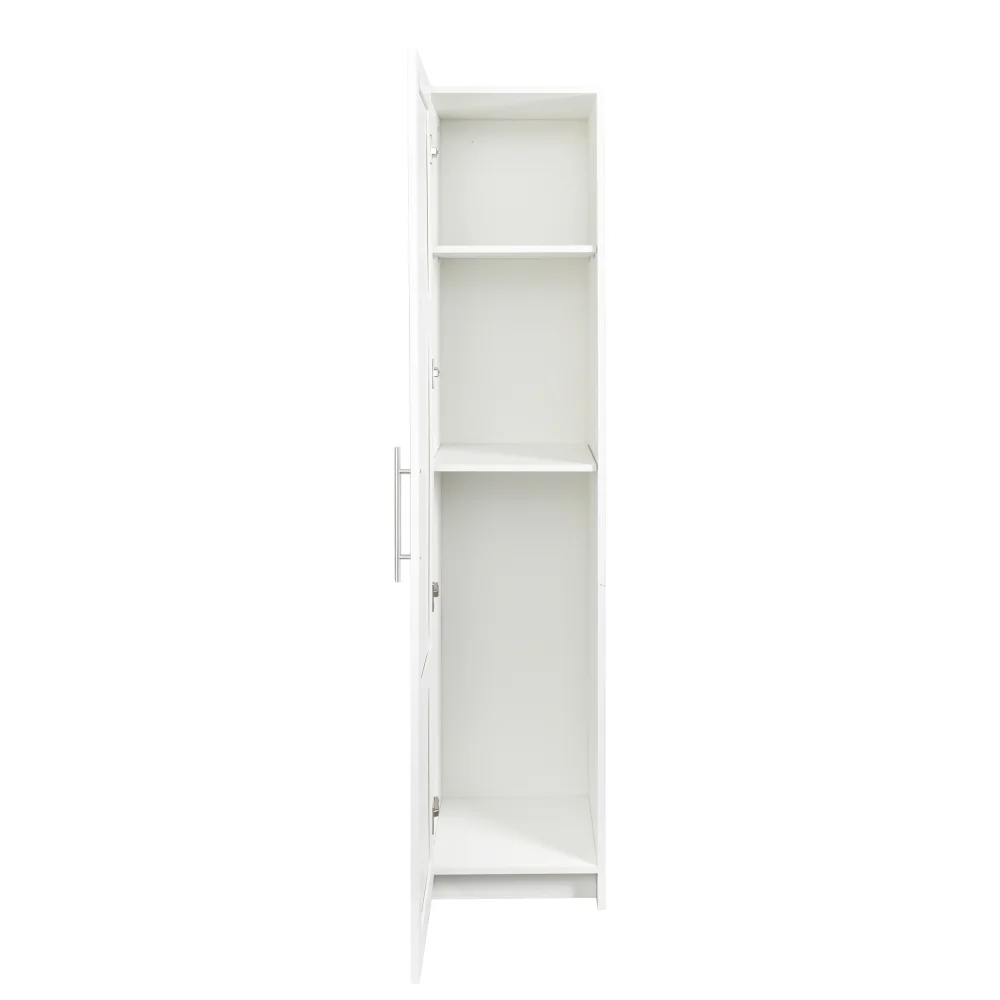 Stackable Wall Cabinet,Solid Wood Storage Cabinet with Adjustable Shelves and Doors,Console Table Side Table for Hallway,Sideboard Buffet Cupboard for Kitchen, 15.75" D x 15.75" W x 70.87" H, White - Image 8