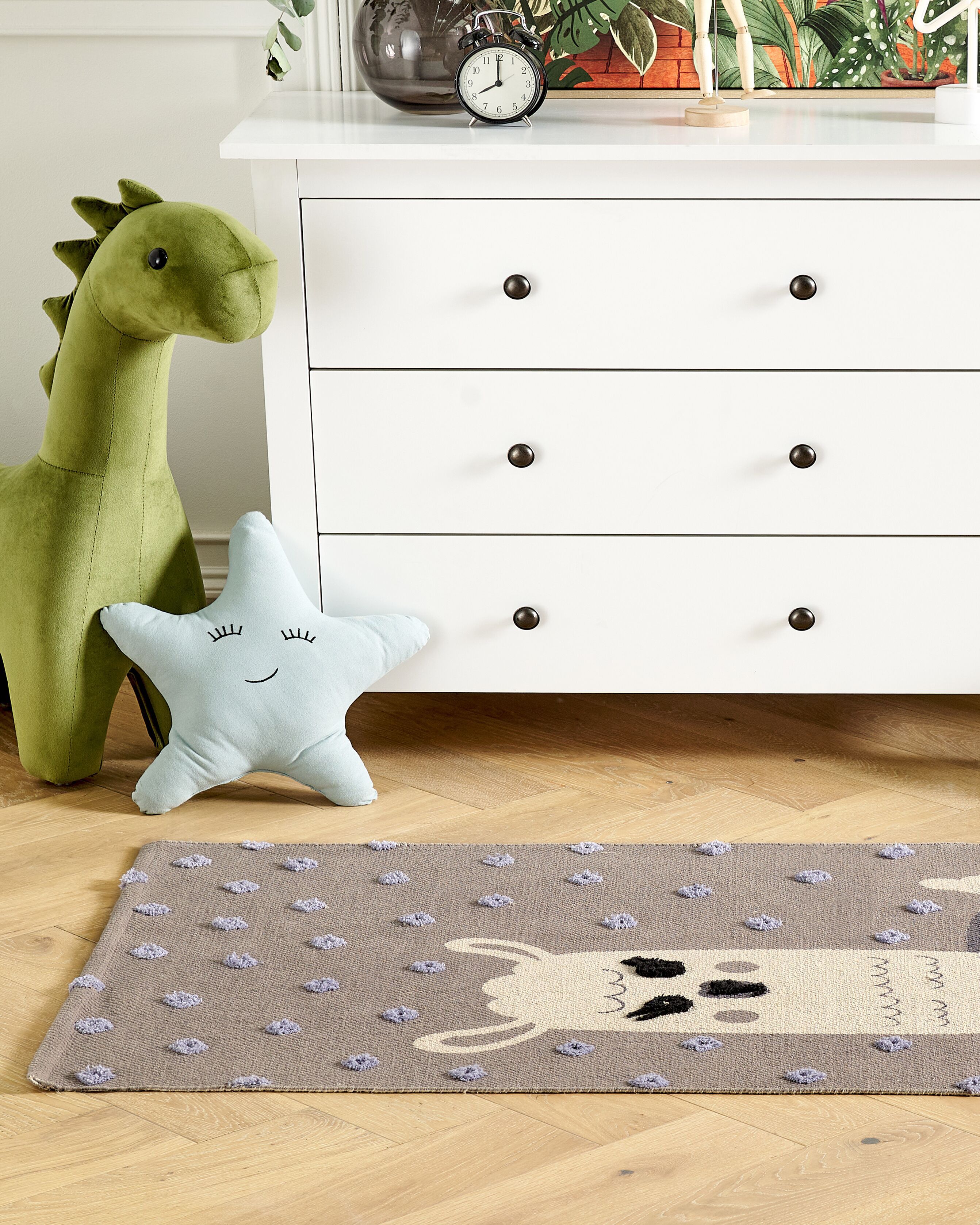 Kids Rug LUBUK Brown 80 x 150 cm Cotton