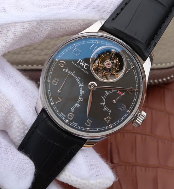 Replica IWC AZ Portuguese Tourbillon IW5046 Black Dial - Elite Watch Atelier