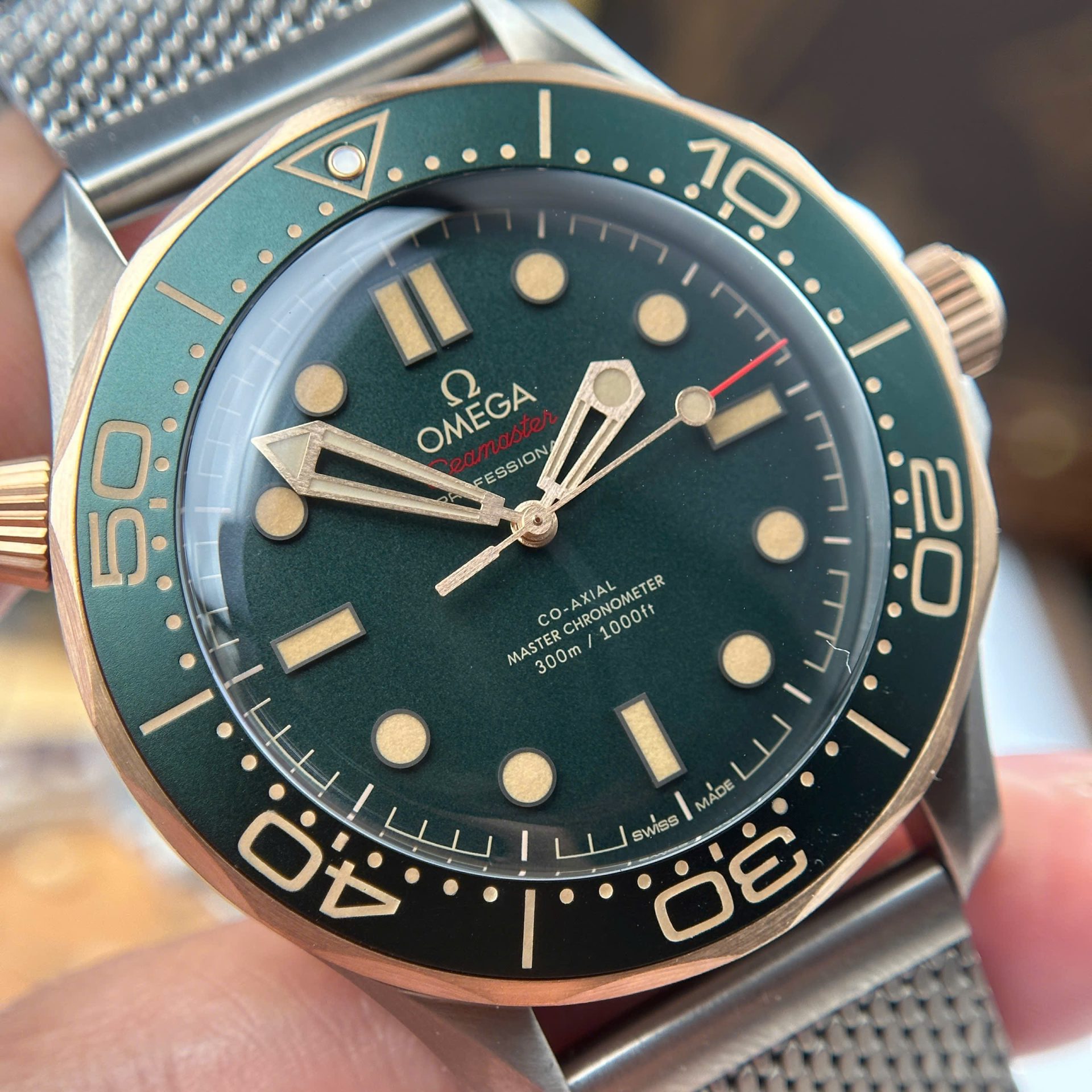 Omega Seamaster Driver 300 Replica Watch Green Dial Demi Bezel Full Set VS Factory 42mm - Top club
