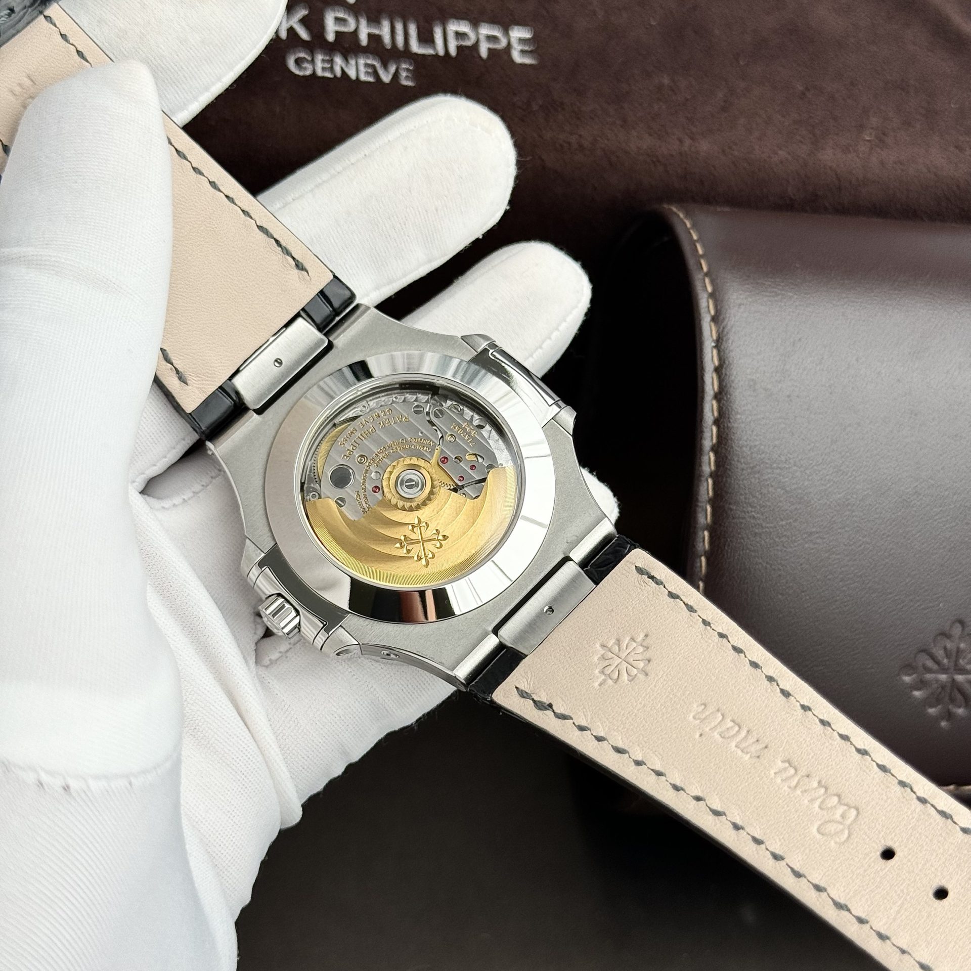 Patek Philippe Rep 11 Watch Nautilus 5726 Men s Leather Strap Factory GR 40.5mm - Top club