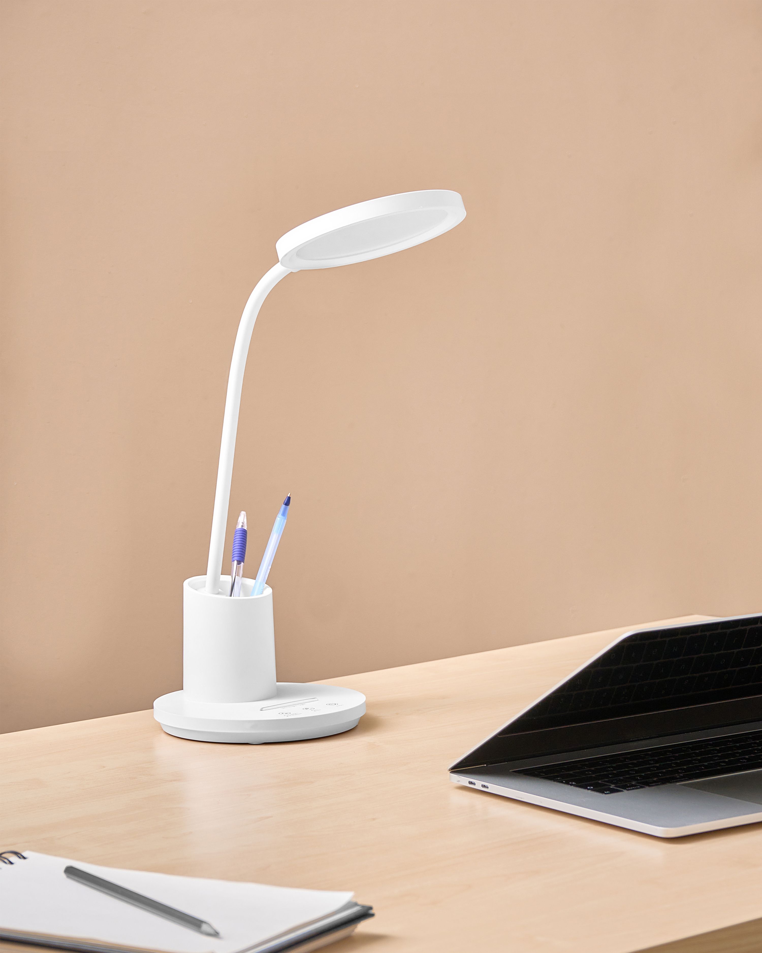 LED Desk Lamp VELA with Dimmer White