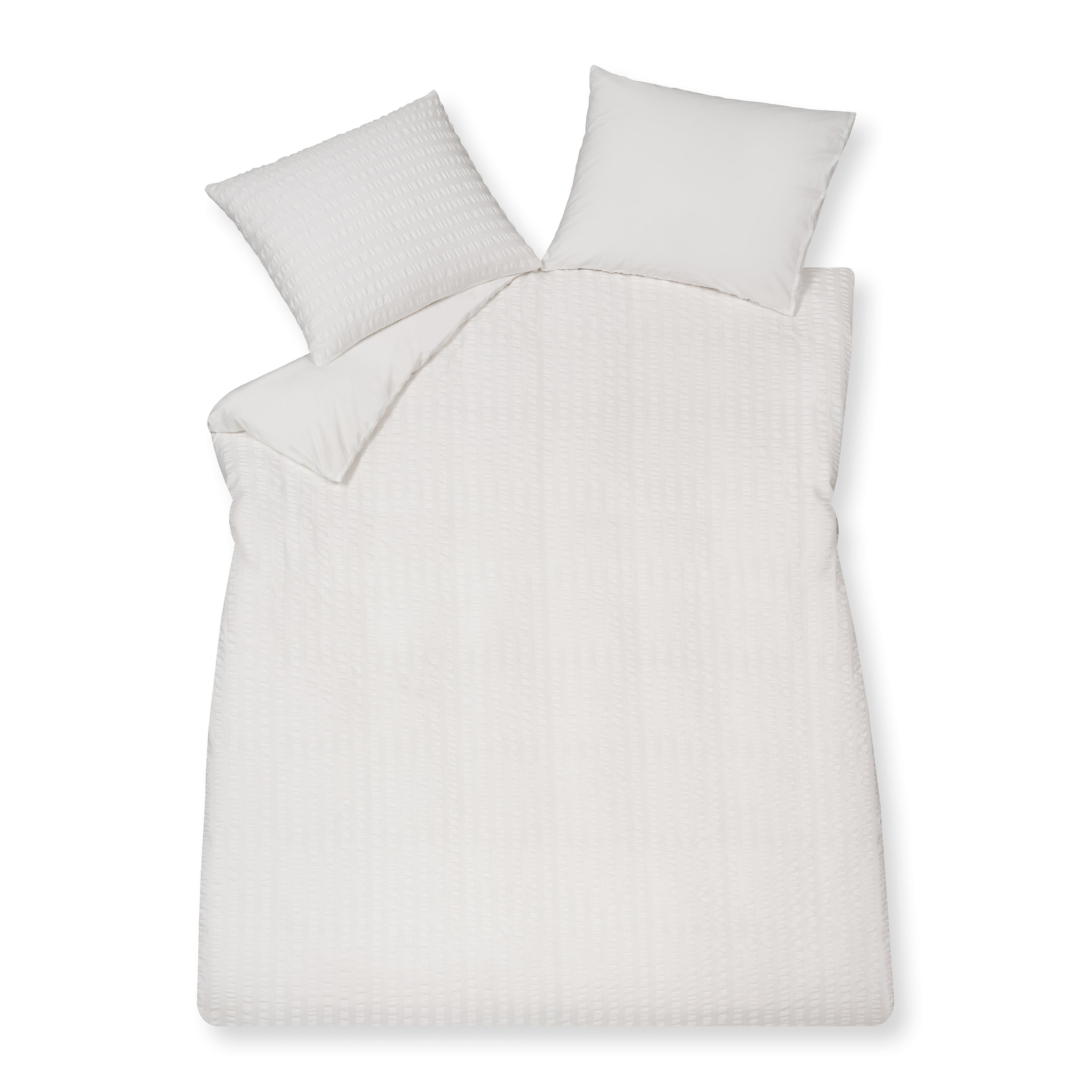Vandyck Pure Dekbedovertrek Seersucker 200 x 200/220 cm - Wit