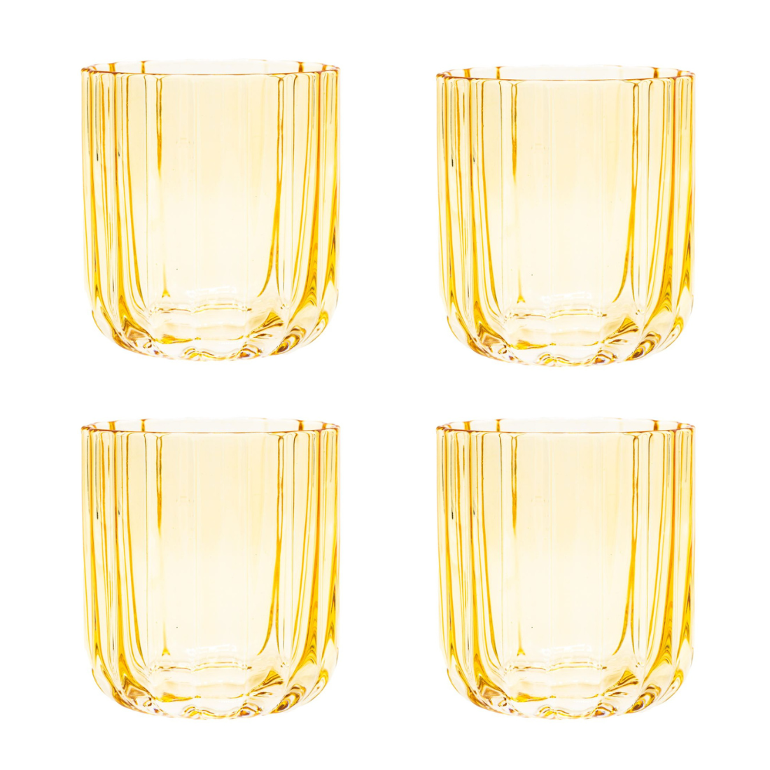 Tumbler Gaia   Set van 4   whiskeyglas   35cl   drinkglas   oker
