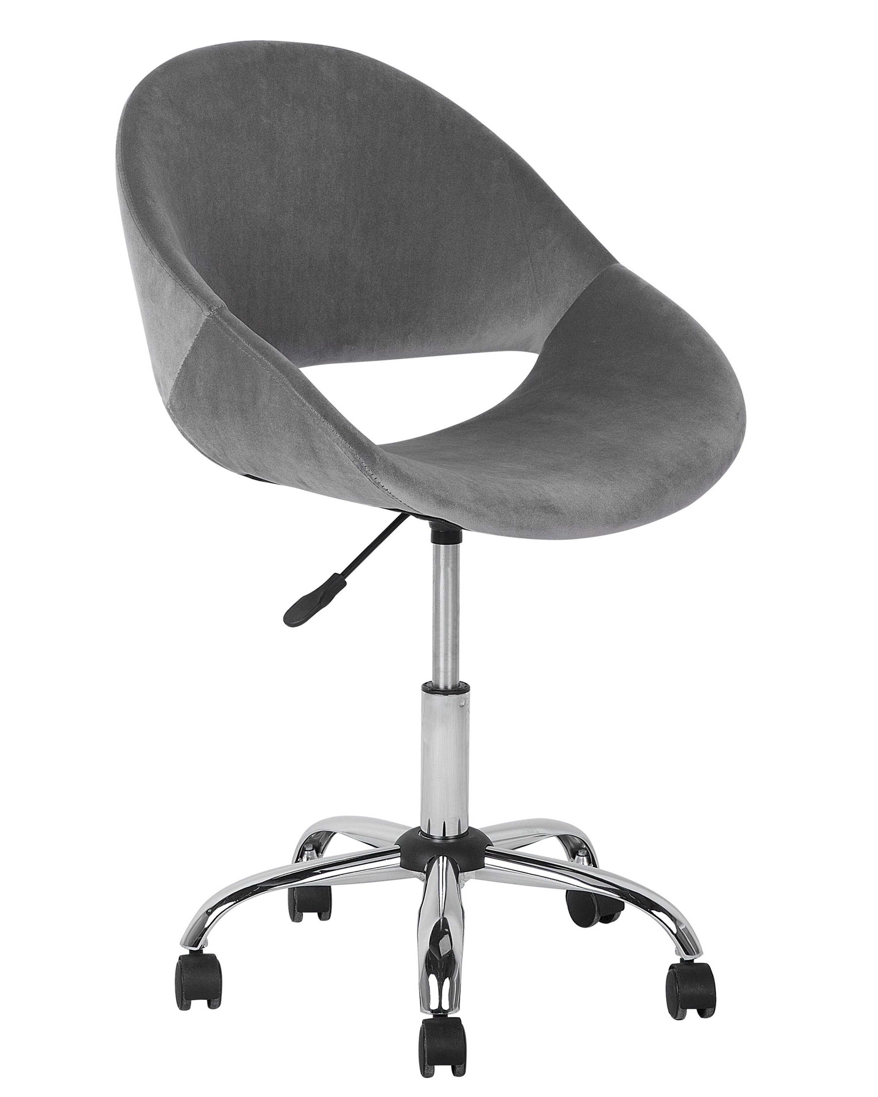 Desk Chair SELMA Velvet Grey