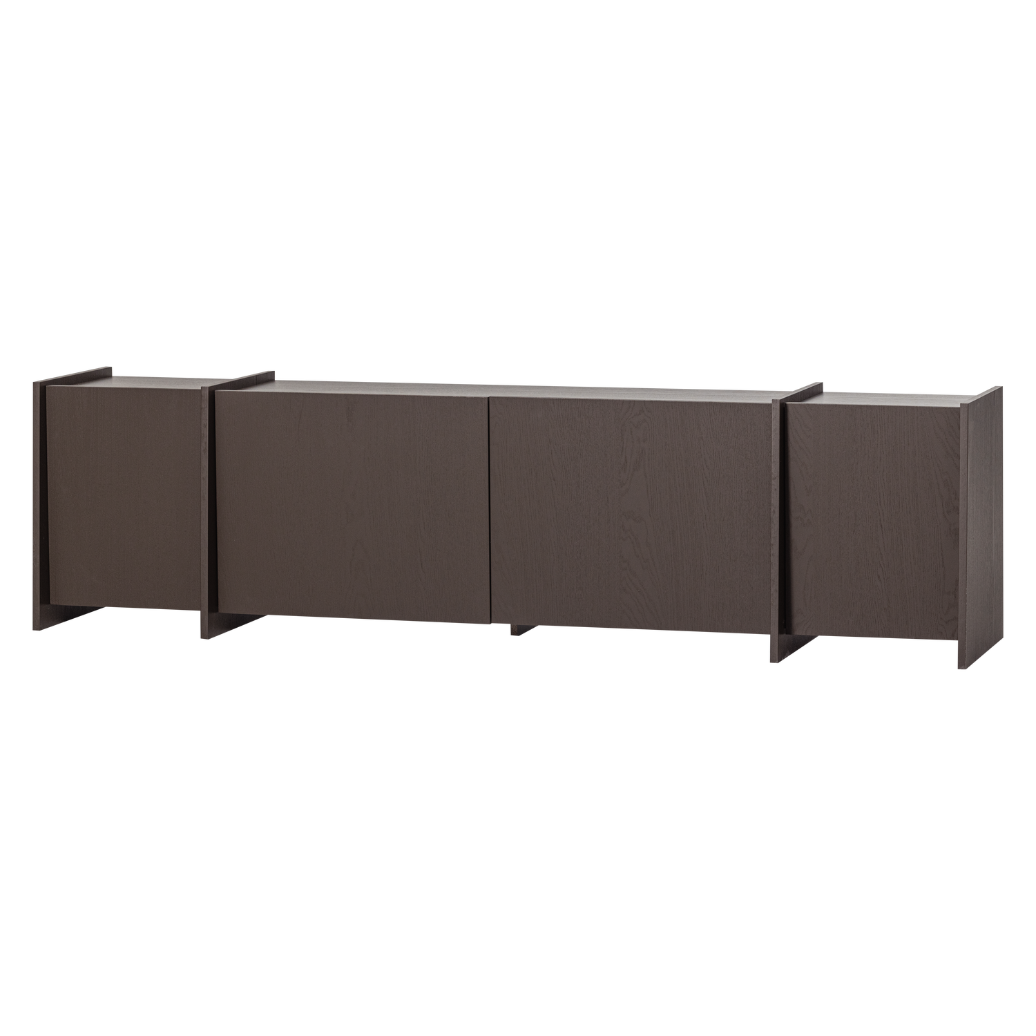 WOOOD Brock Tv Meubel 200 CM - Essen Fineer - Middenbruin - 53x200x44