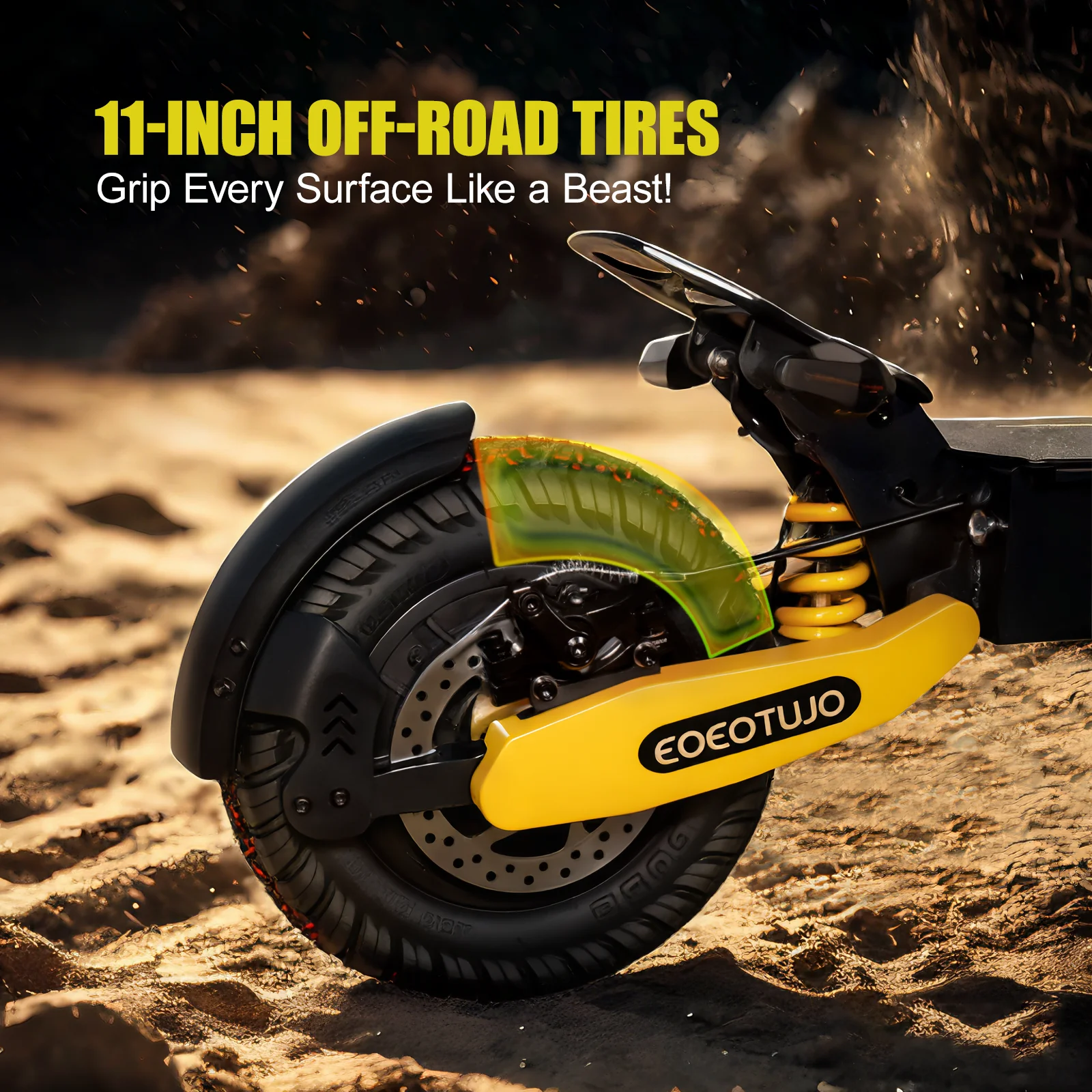 Off Road Electric Scooter for Adults, 1200W Motor Fast E Scooter, Up to 28MPH Top Speed & 20Miles Long Range, 11" Off-Road Tires, 330lbs MAX Load, Foldable - Image 28