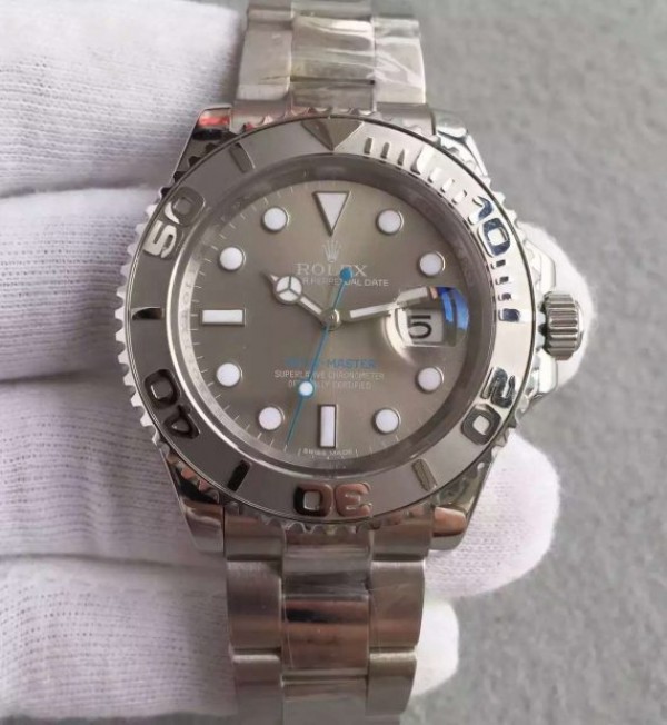Replica Rolex Yacht-Master 116622 Noob Silver Dial SS Bracelet SA3135 - Elite Watch Atelier