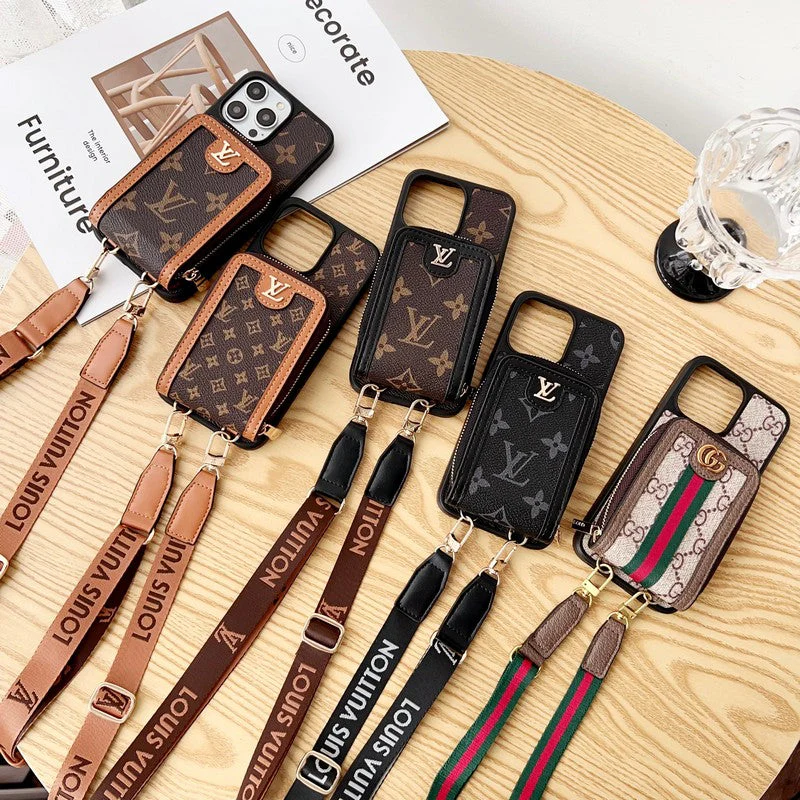 Lou GG Card Holder Chain iPhone Case - Wholesale & Influencer