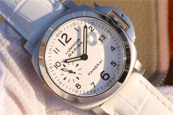 Replica Panerai PAM049 XF White Dial White Leather Strap A7750 - Top club