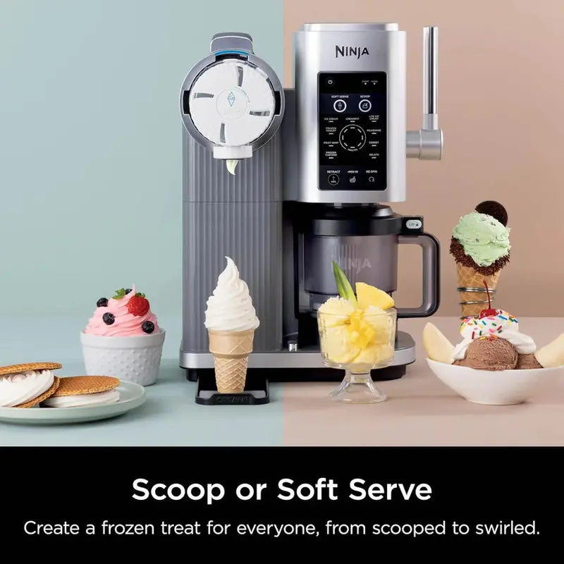 Ninja CREAMi Swirl Ice Cream And Soft Serve Maker, 13 Programs, Two 16oz Pints - NC701
