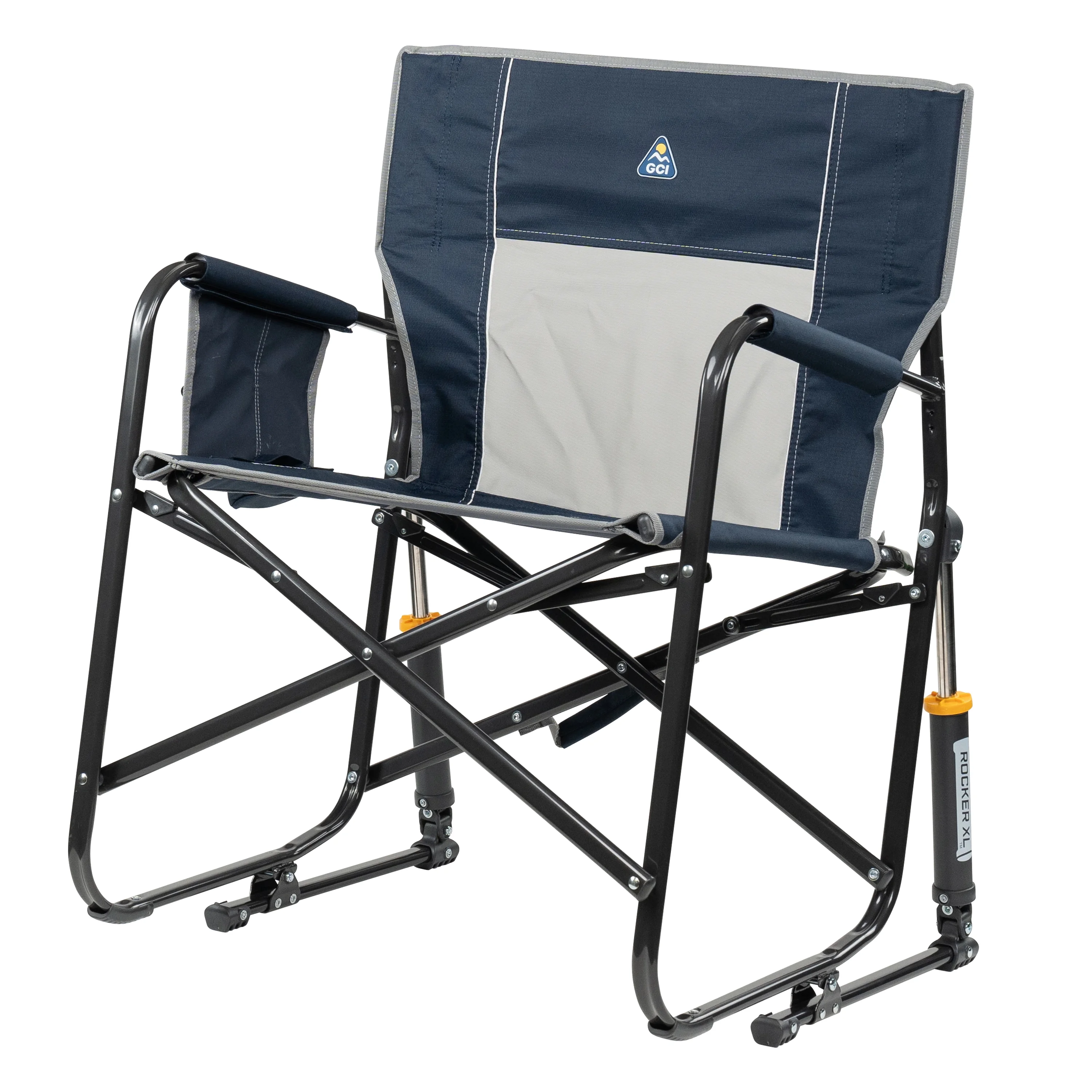 GCI Outdoor Freestyle Rocker XL Oversized Foldable Rocking Camp Chair, Pewter - Image 30