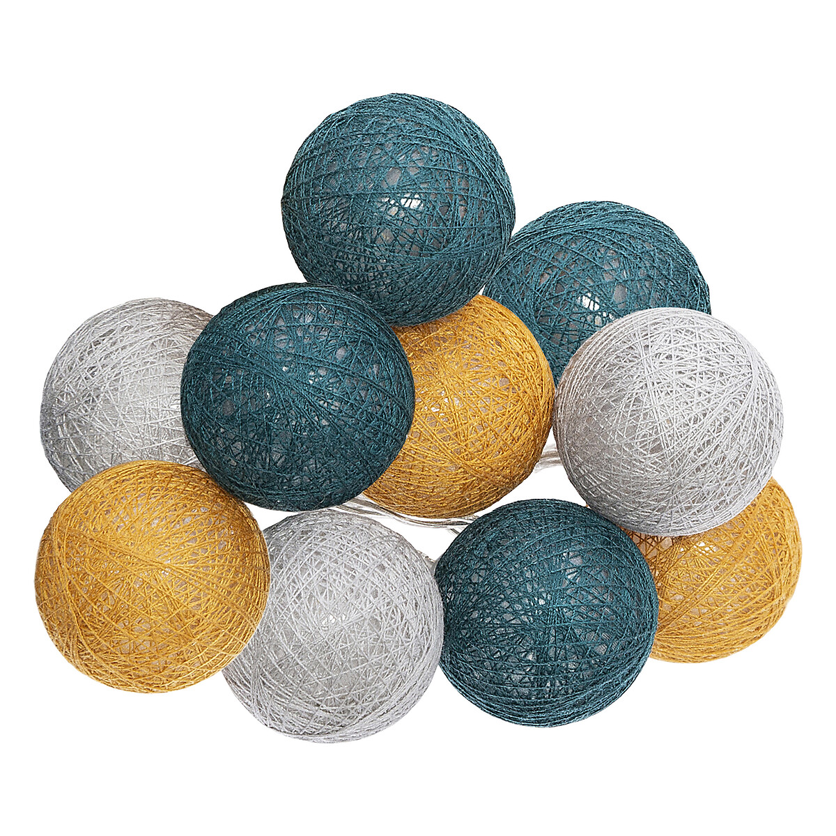 Guirlande LED &agrave; pile "City" 10 balls, L.165 cm