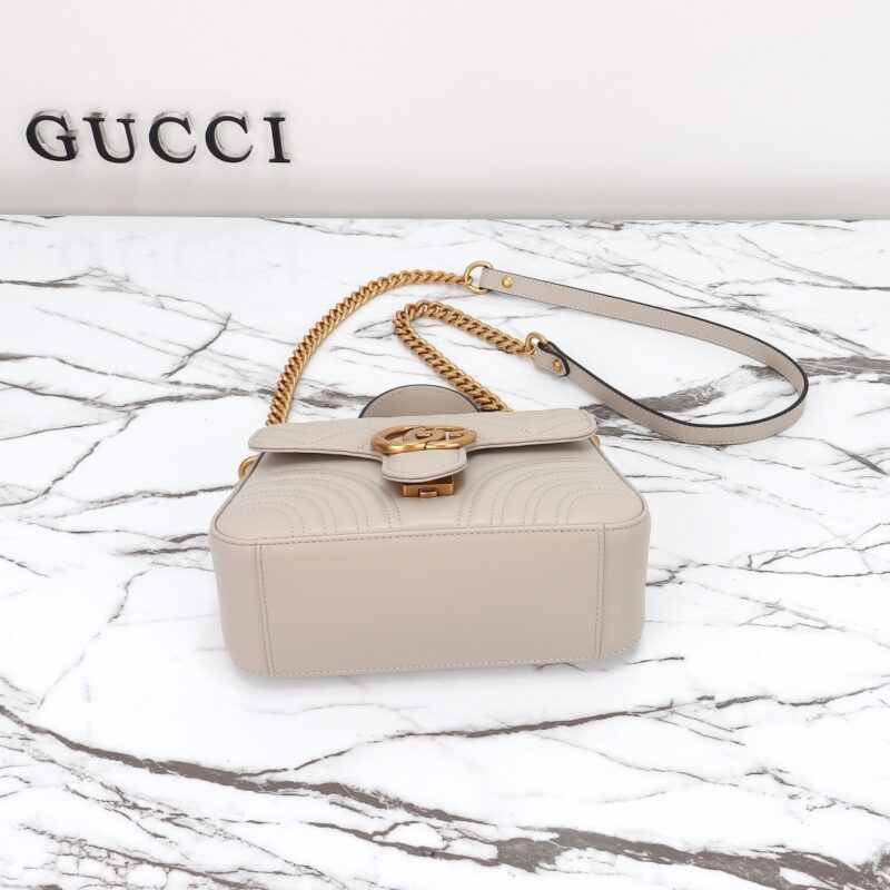 Replica Gucci GG Marmont Top Handle Beige1:1High-quality replica