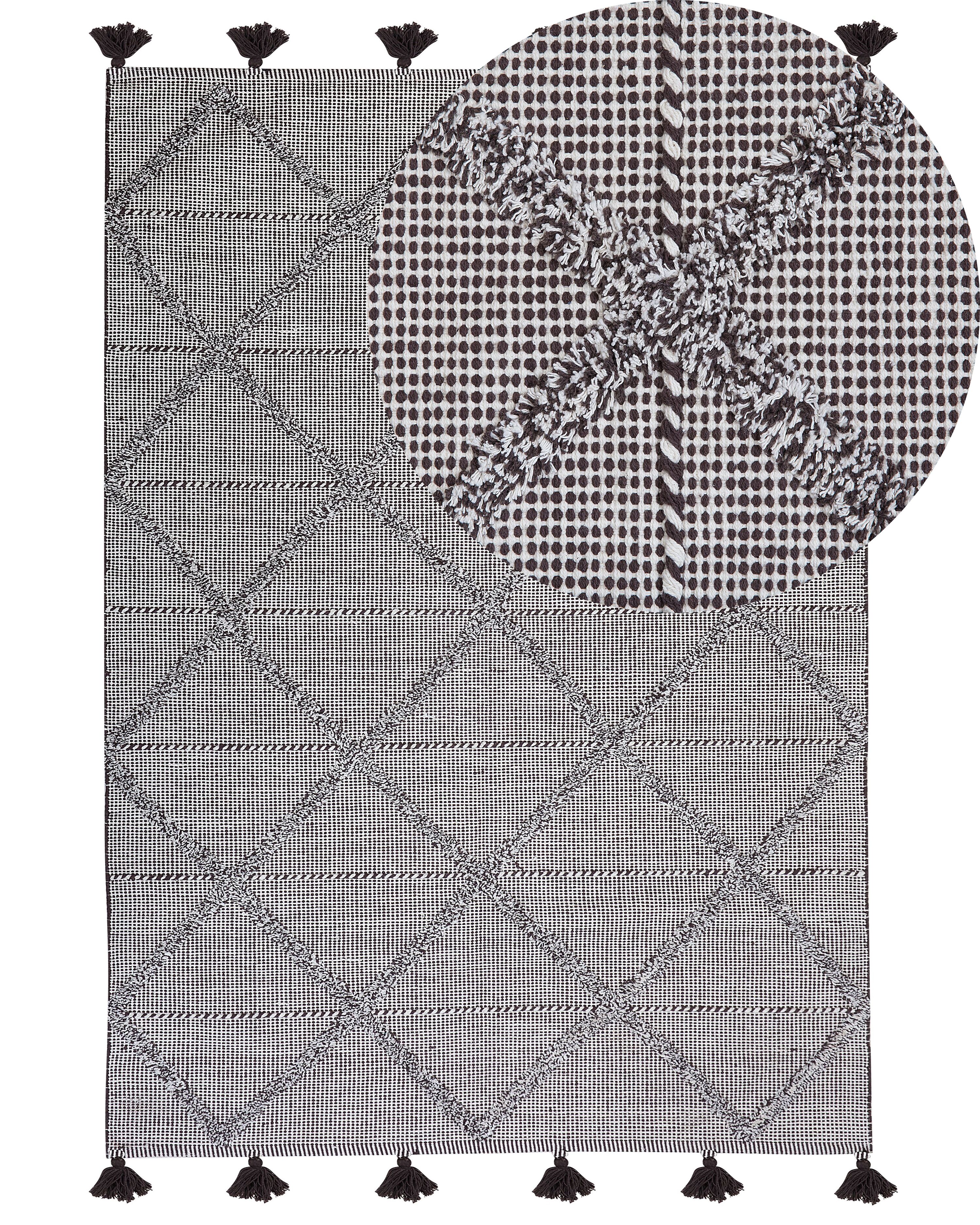 Rug TUZLA Brown 140 x 200 cm Cotton