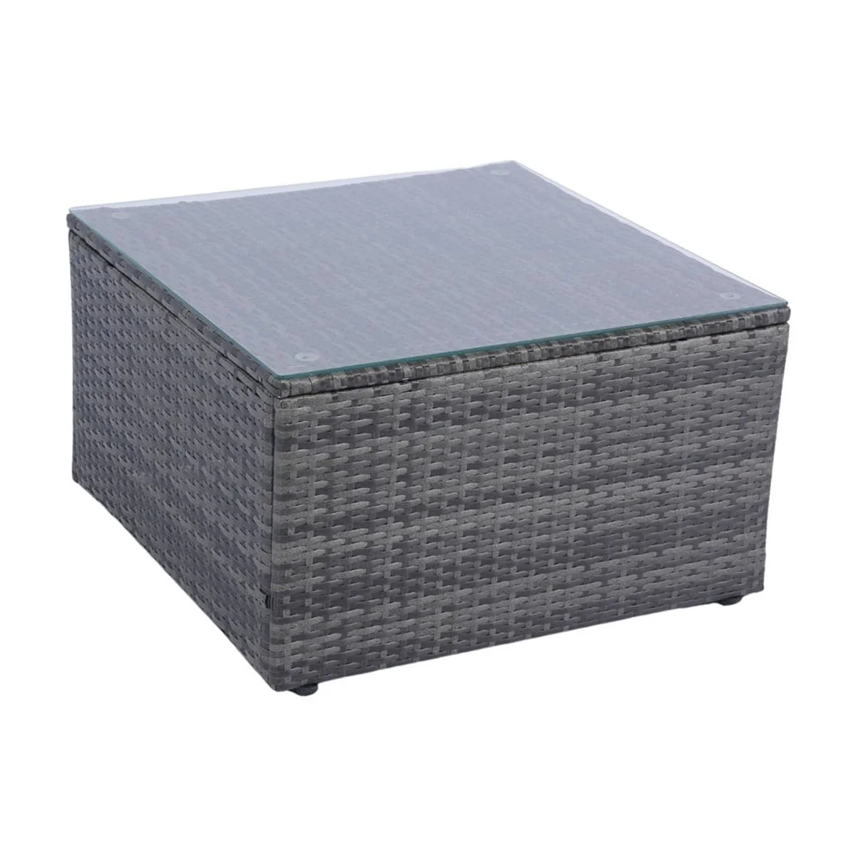7 Piece Patio Furniture Sets Outdoor Sectional PE Rattan Outdoor Furniture Patio Conversation Set with Cushions and Glass Coffee Table, for Balcony Lawn and Garden, Gray - Image 13
