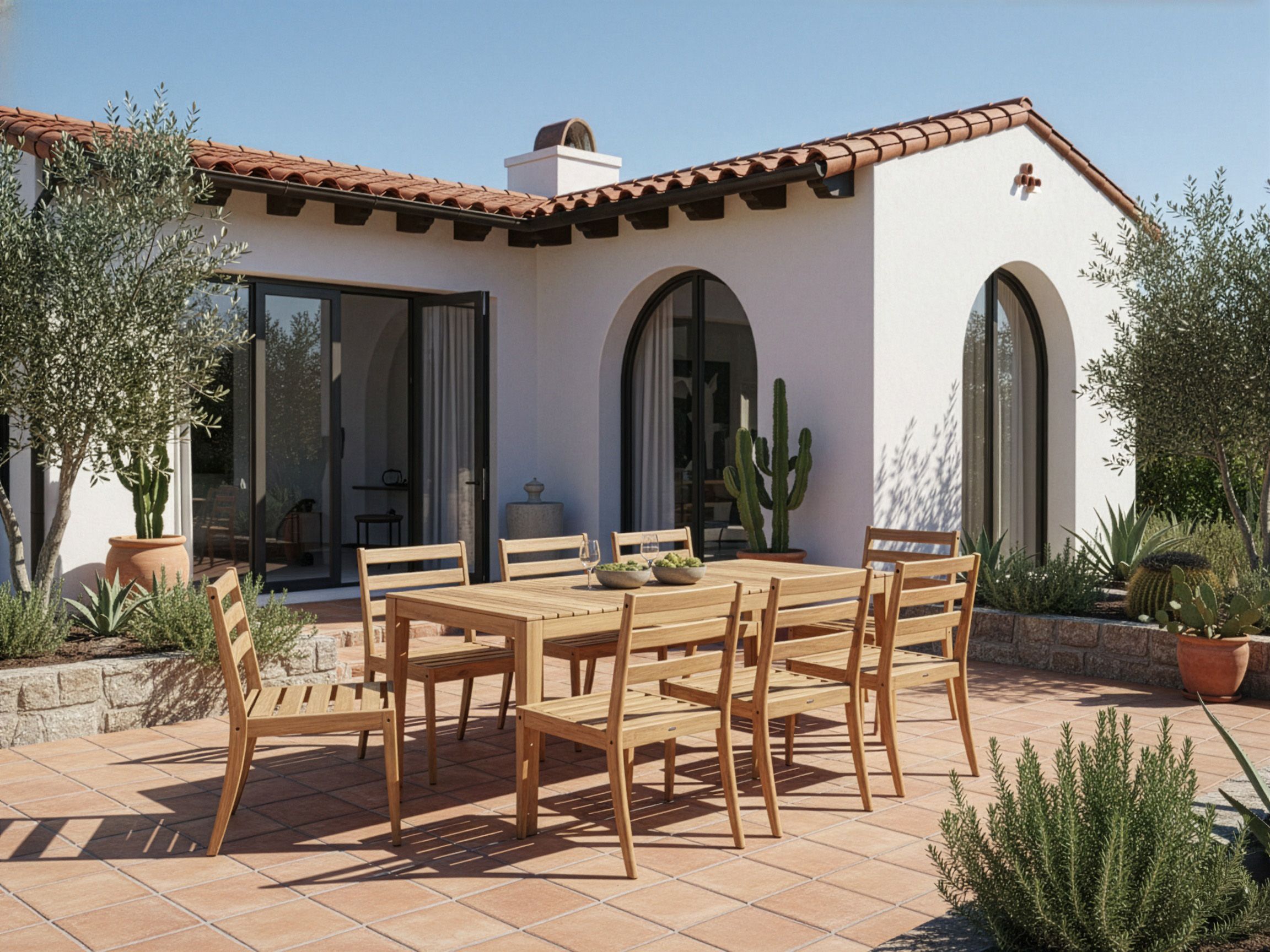 Garden Dining Set 8 Seater CHIOGGIA Certified Acacia Wood Light Brown