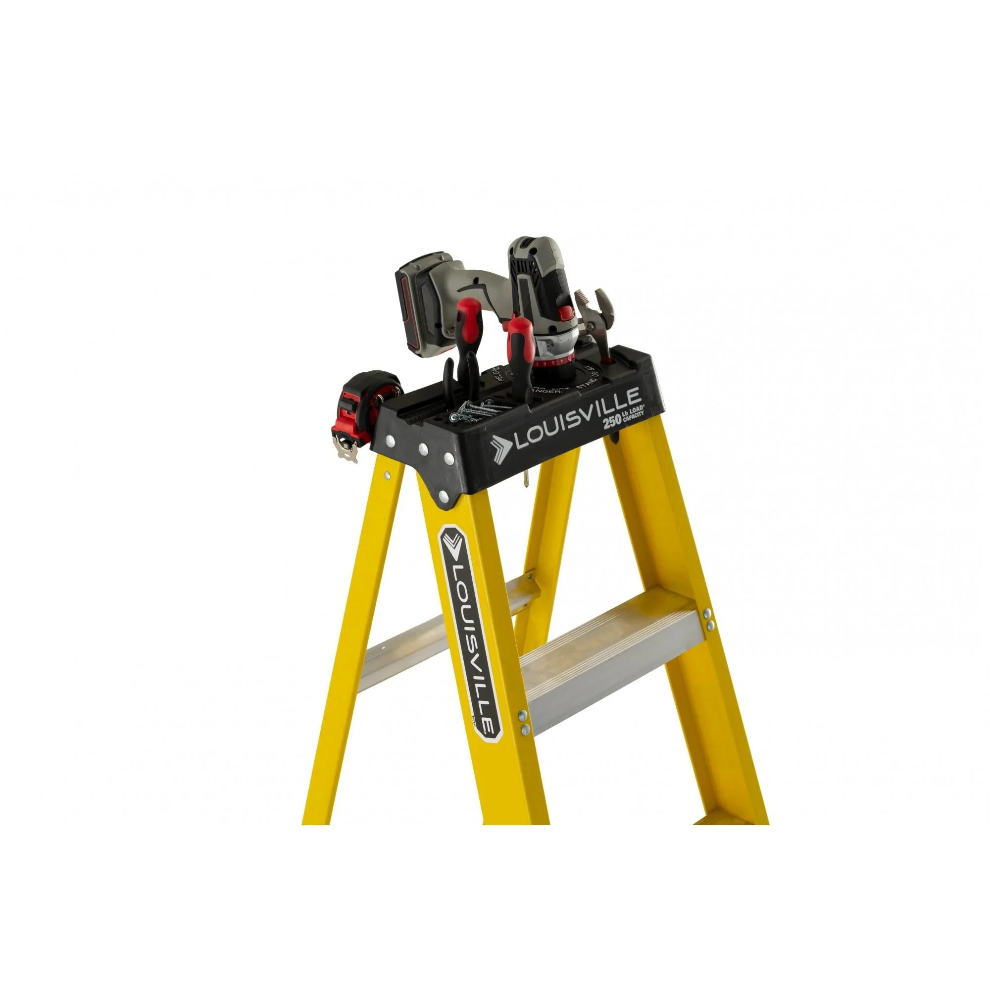 Louisville Ladder 8' Fiberglass Step Ladder, 12' Reach, 250 lbs Load Capacity, W-3118-08 - Image 5