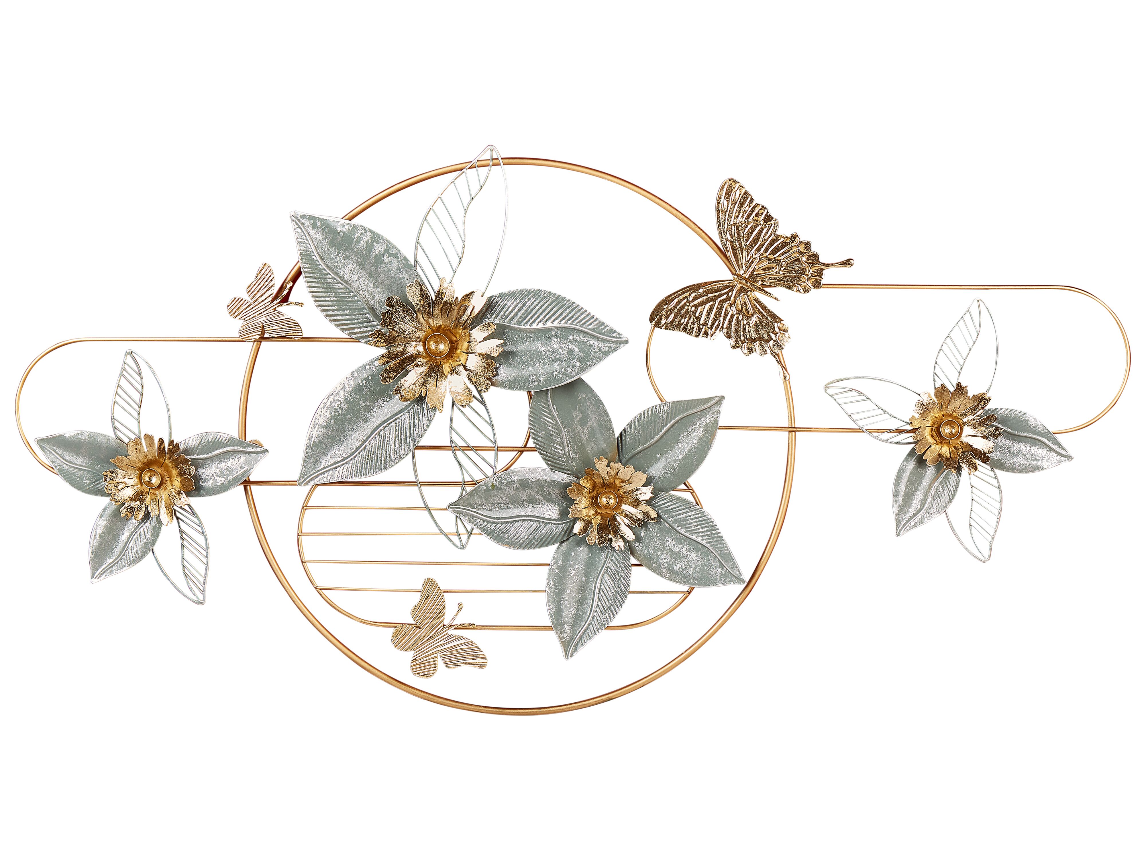 Wall Decor Flower TANTALUM Metal 59 cm Gold