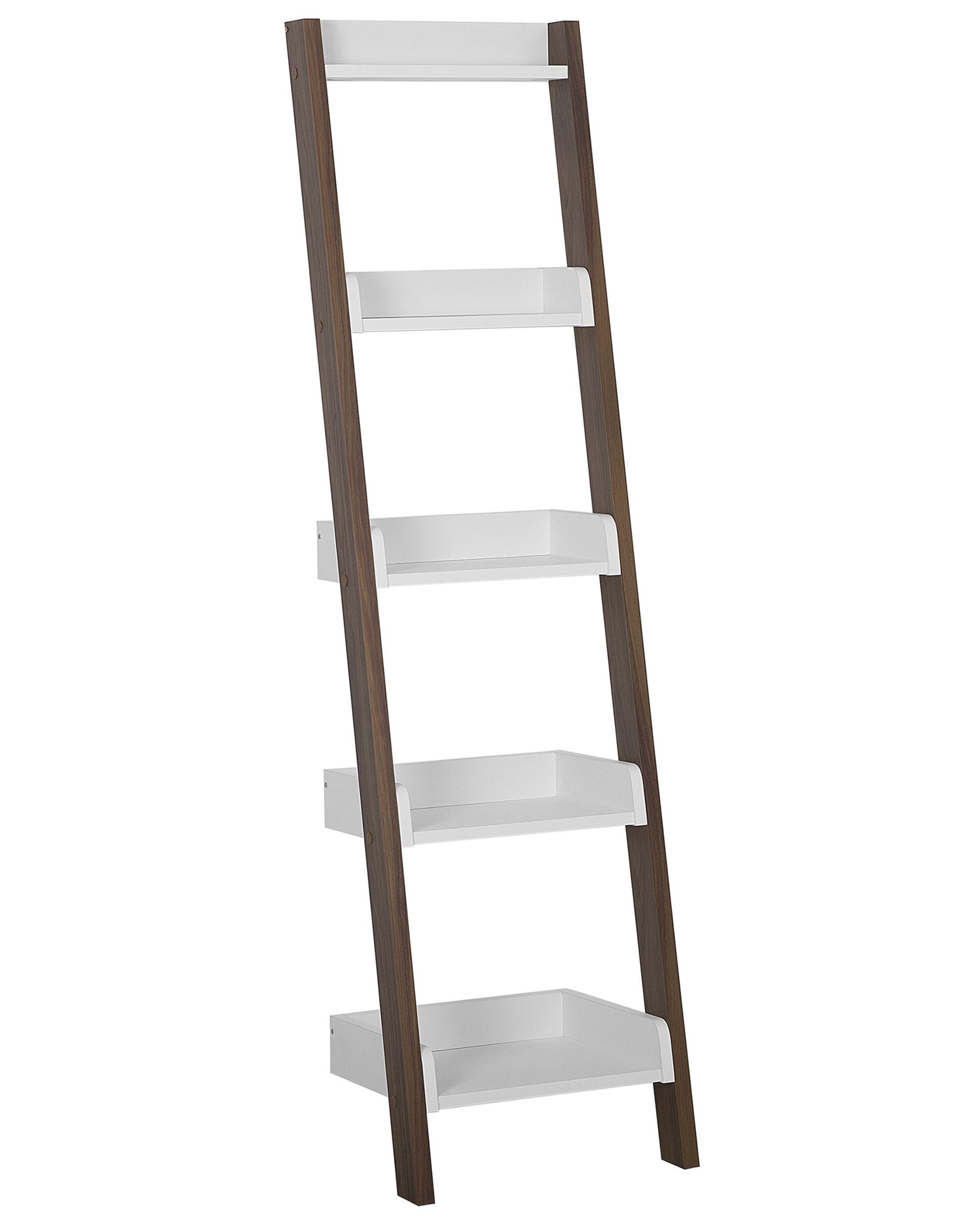 5 Tier Shelving Unit MOBILE DUO 166 cm Brown/ White