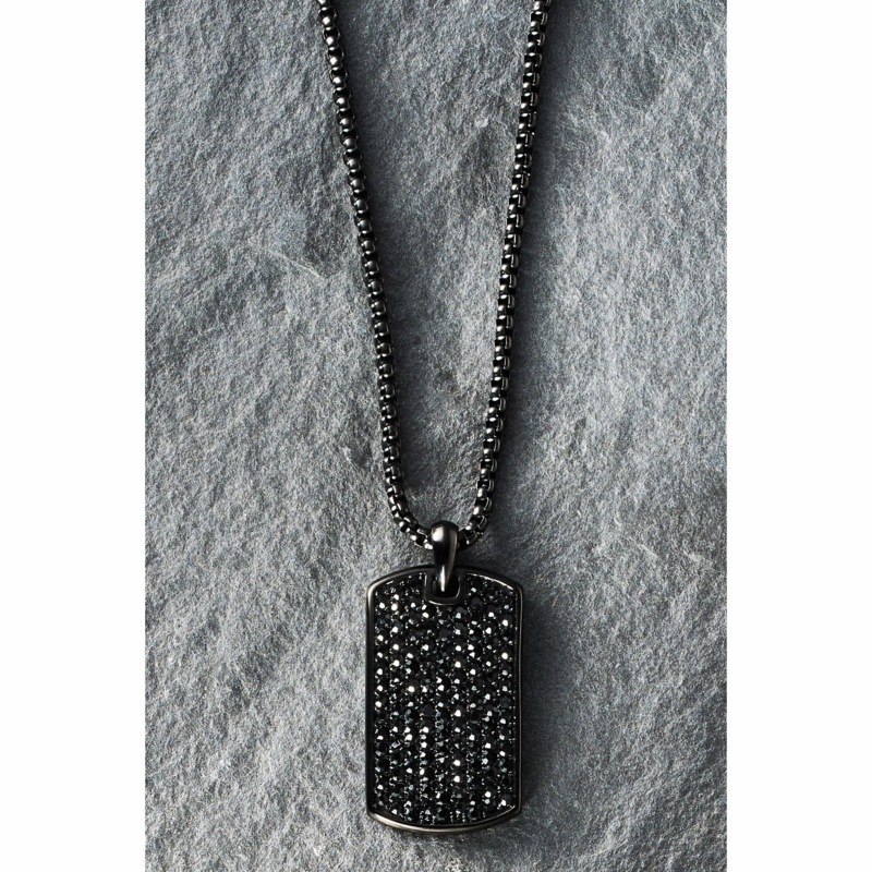 Majesty Crystal Ion Dogtag Pendant - MIDNIGHT VELVET CATALOG