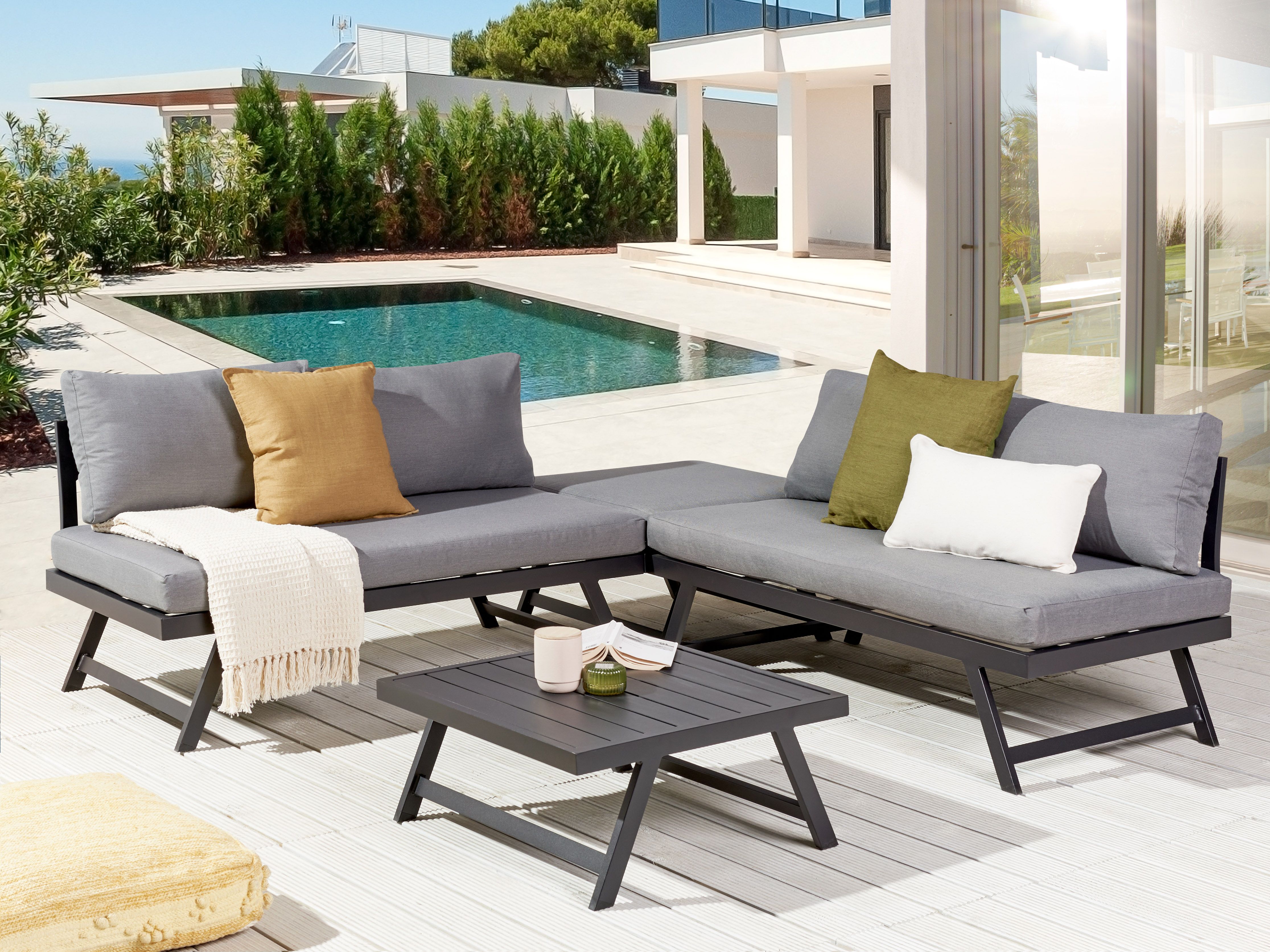 Outdoor Cushion Cover Set COCCORINO Dark Grey