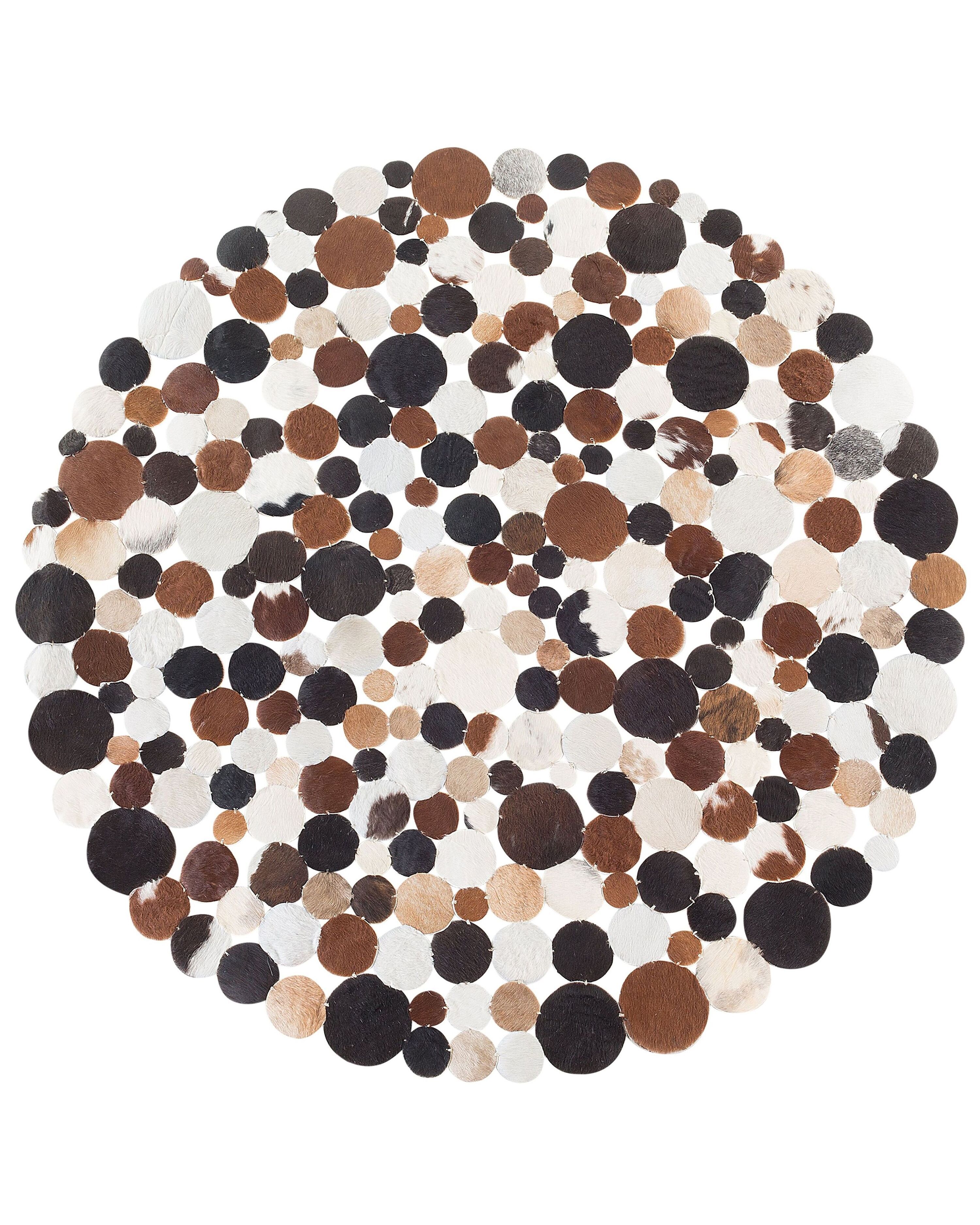 Rug SORGUN Golden Brown ø 140 cm Leather