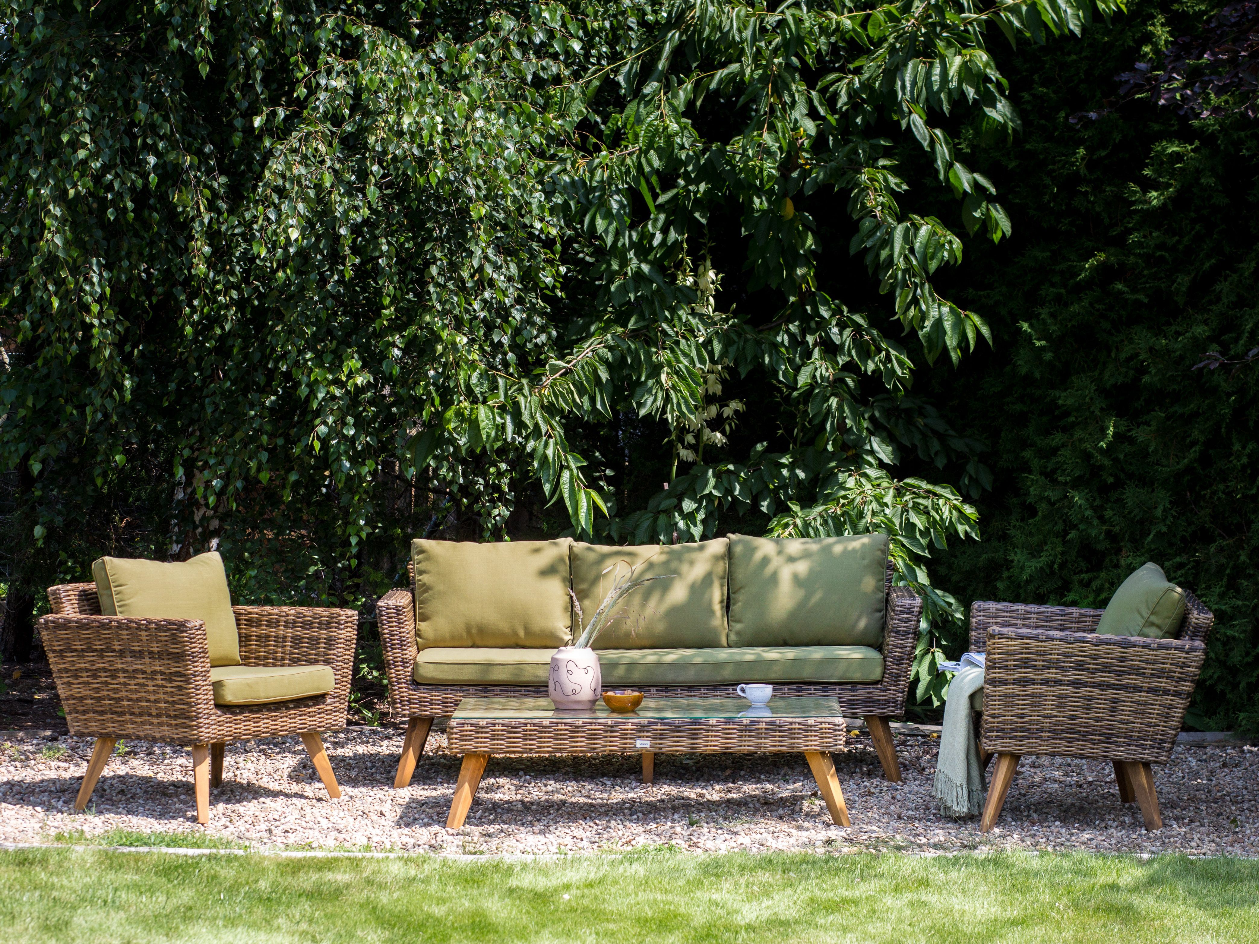 Outdoor Cushion Cover Set VITTORIA XL Olive Green