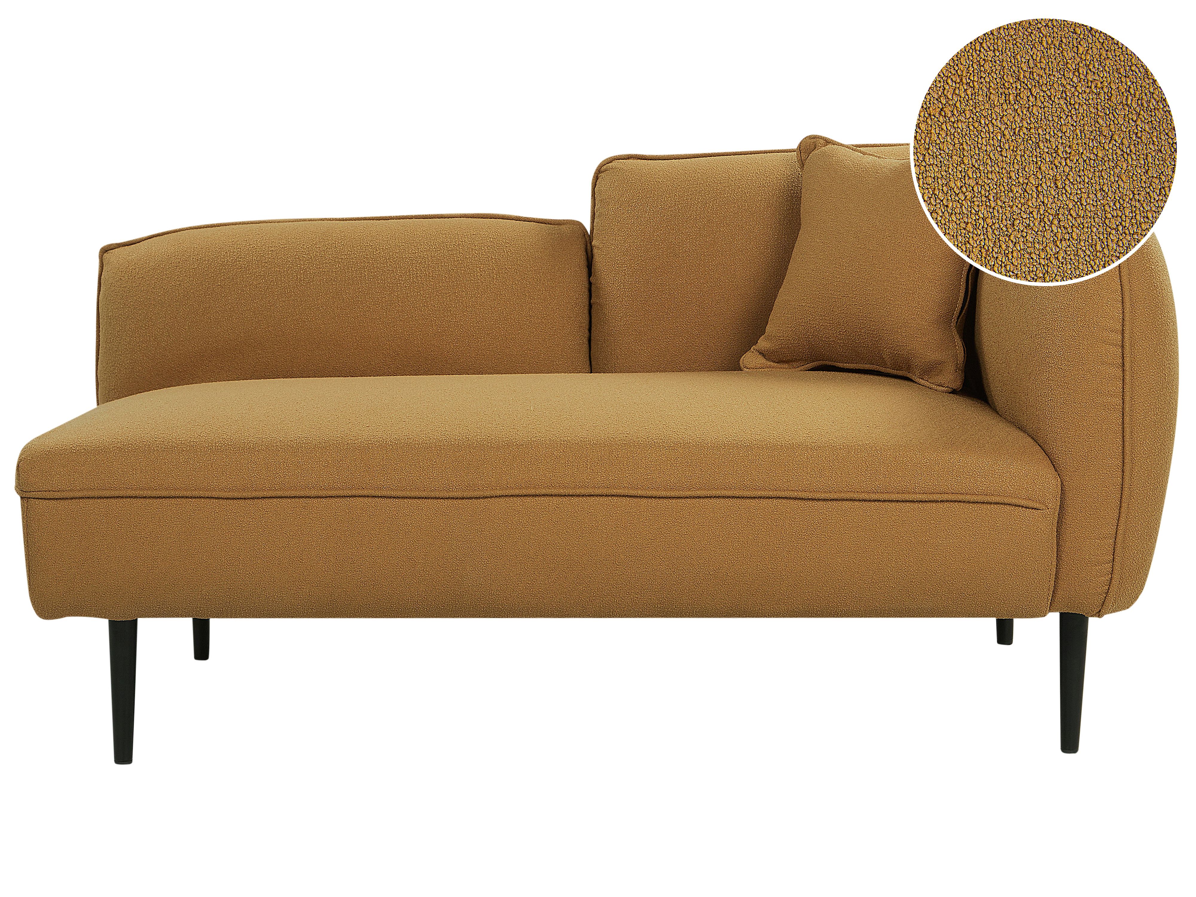 Right-Hand Chaise Lounge CHEVANNES Boucle Mustard