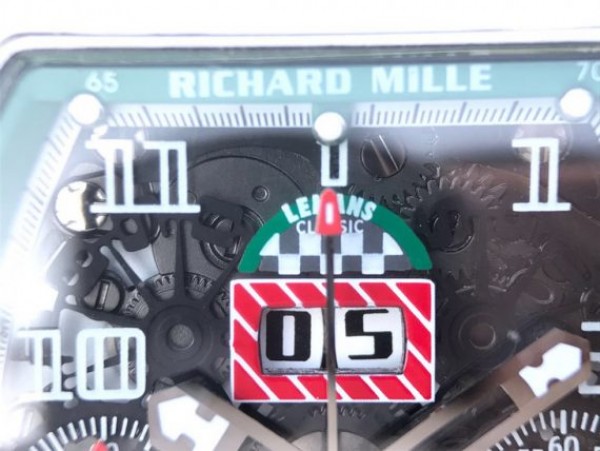 Replica Richard Mille RM011 White Ceramic Felipe Massa Green Inner Bezel White Rubber Strap A7750 - Top club