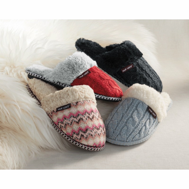 MUK LUKS® Frida Scuff with Faux-Fur Lining - MIDNIGHT VELVET CATALOG