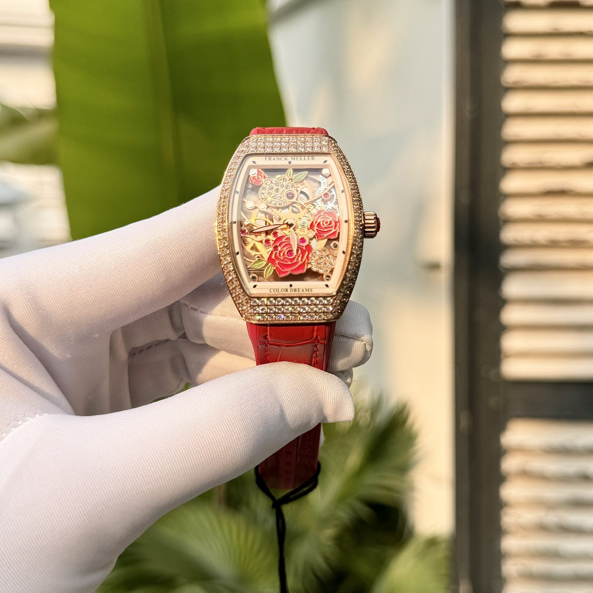 Franck Muller Rep 11 Watch V32 Color Dreams With Stone Rose Dial ABF Factory 32x40mm - Top club