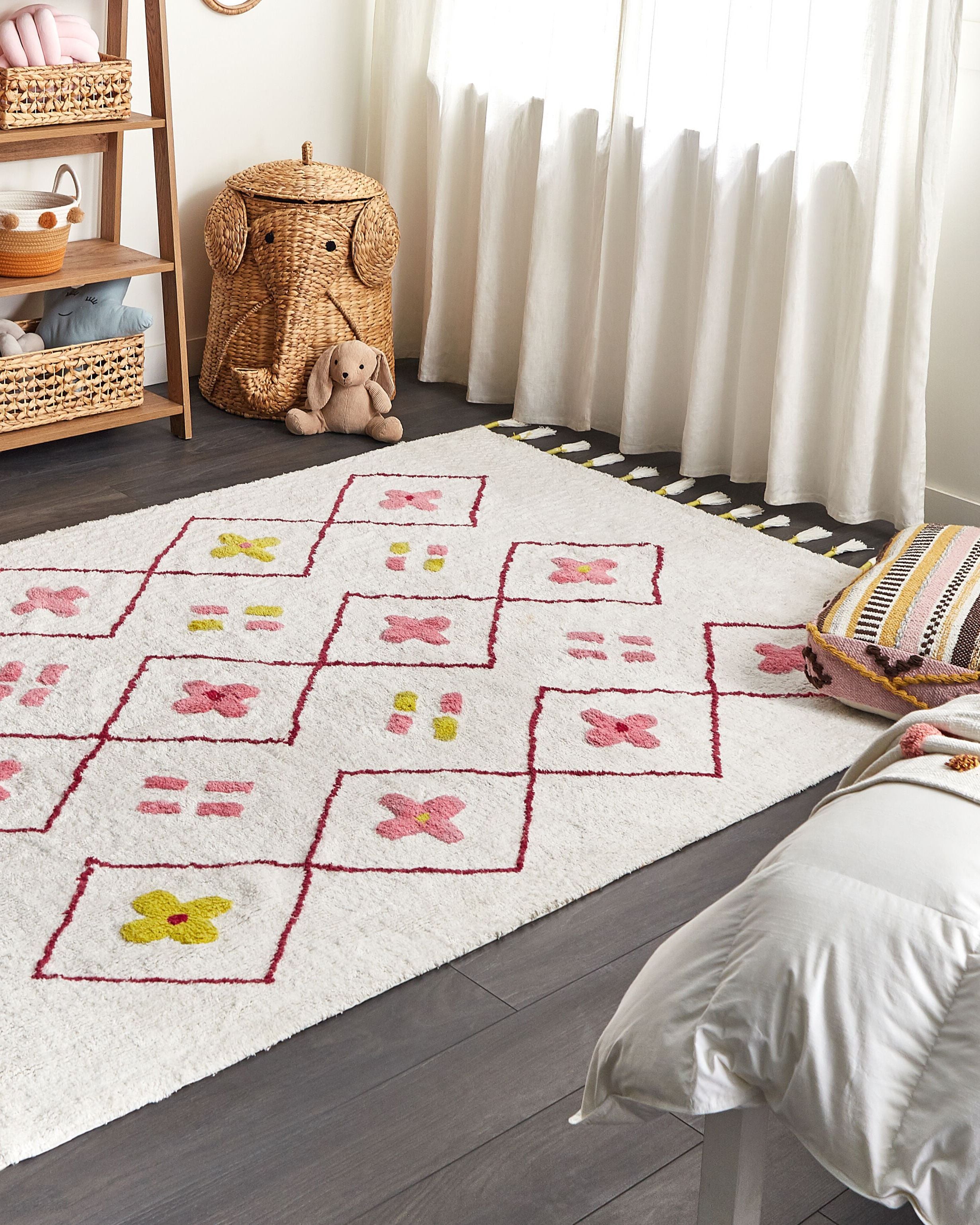 Kids Rug CAVUS White 160 x 230 cm Cotton
