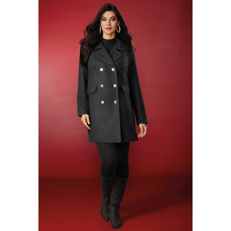 Alex Double-Breasted Car Coat - MIDNIGHT VELVET CATALOG