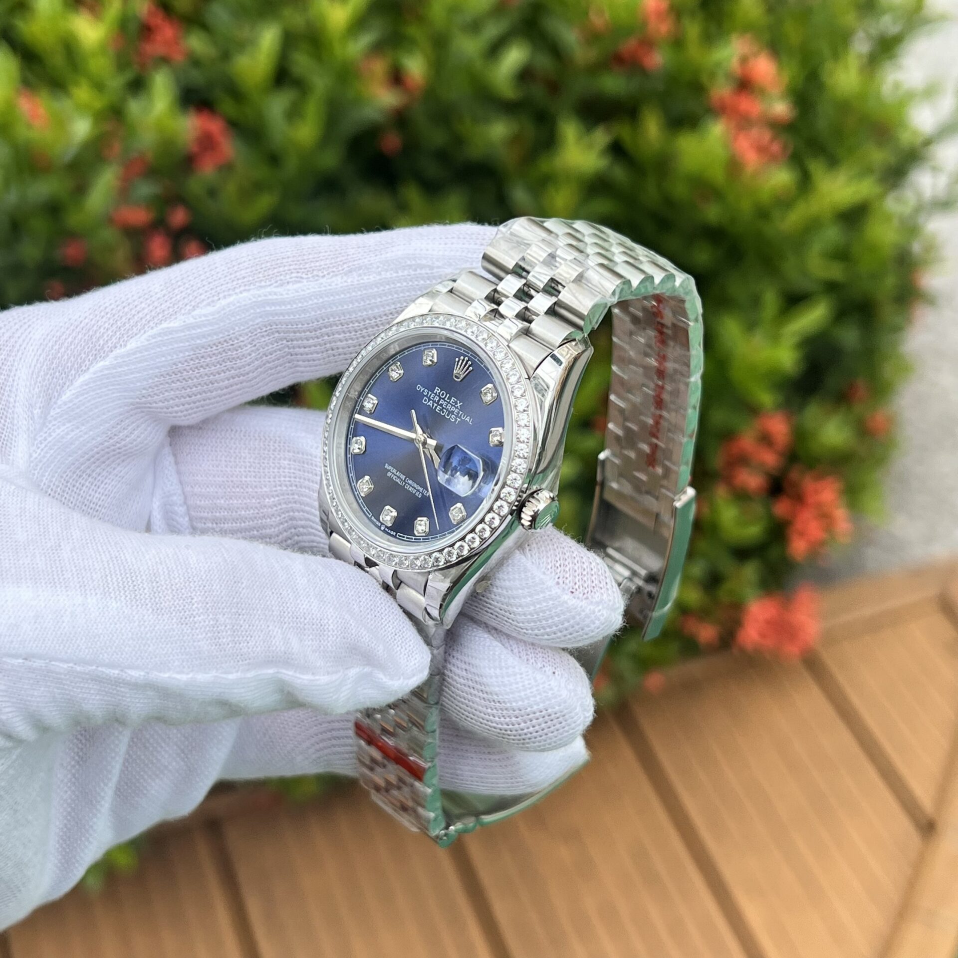 Rolex DateJust Blue Dial Replica 1:1 Watch Jubilee Strap EW Factory 36mm - Elite Watch Atelier