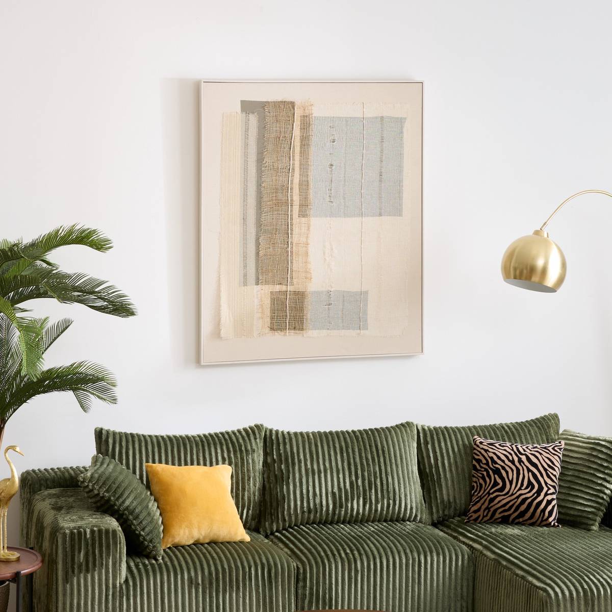 3D Canvas "Celio" Beige linen, 100x120 cm