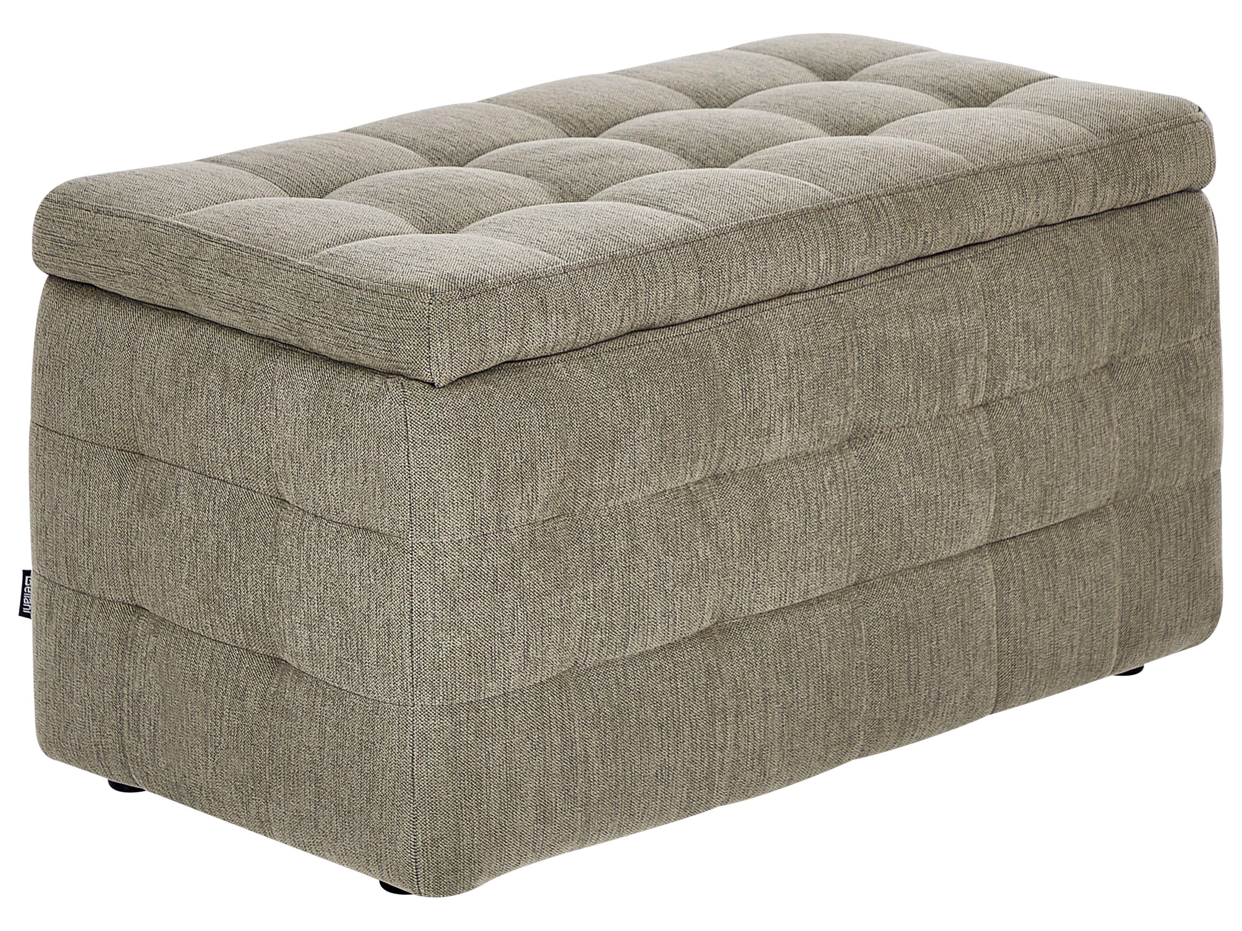 Storage Ottoman MICHIGAN Fabric Olive Green