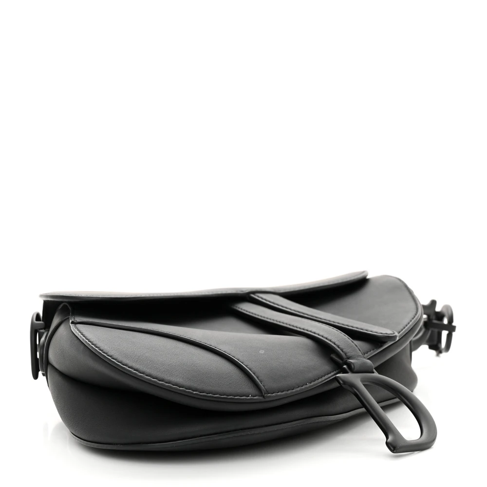 Dior Black Ultra Matte Calfskin Leather Medium Saddle Bag Matte Black Hardware High-quality Replica1:1High-quality replica