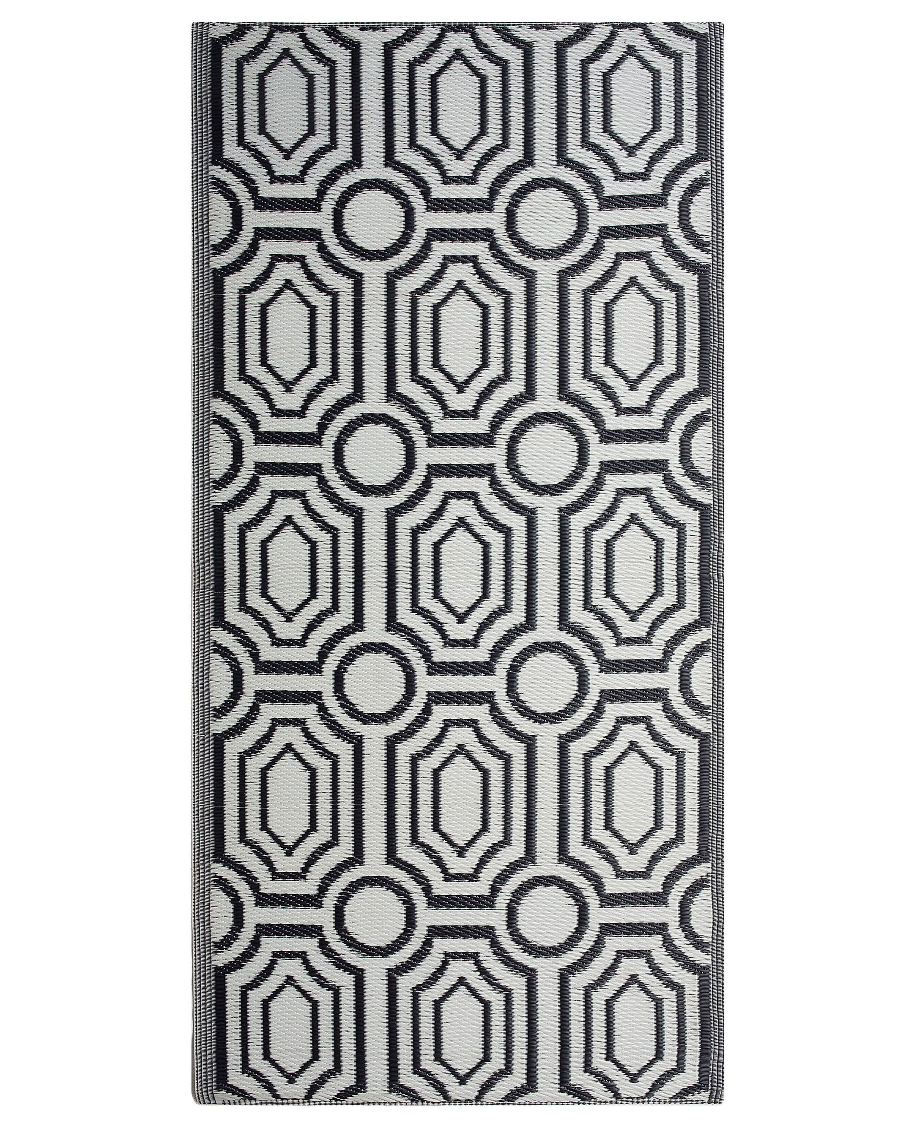 Outdoor Rug BIDAR Black 90 x 180 cm Reversible