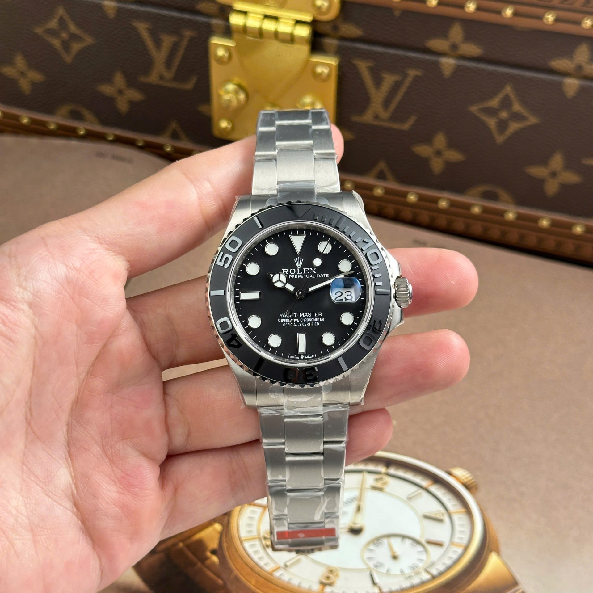 Rolex Yacht-Master Titanium 226627 Replica Watches Black Dial Automatic Movement VS Factory 42mm - Elite Watch Atelier
