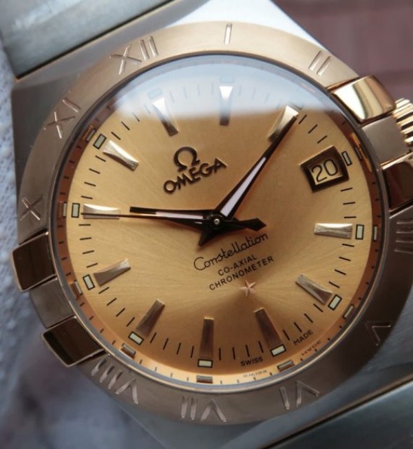 Replica Omega V6 Constellation 35mm YG Bezel YG Dial SS Bracelet A2500 - Top club