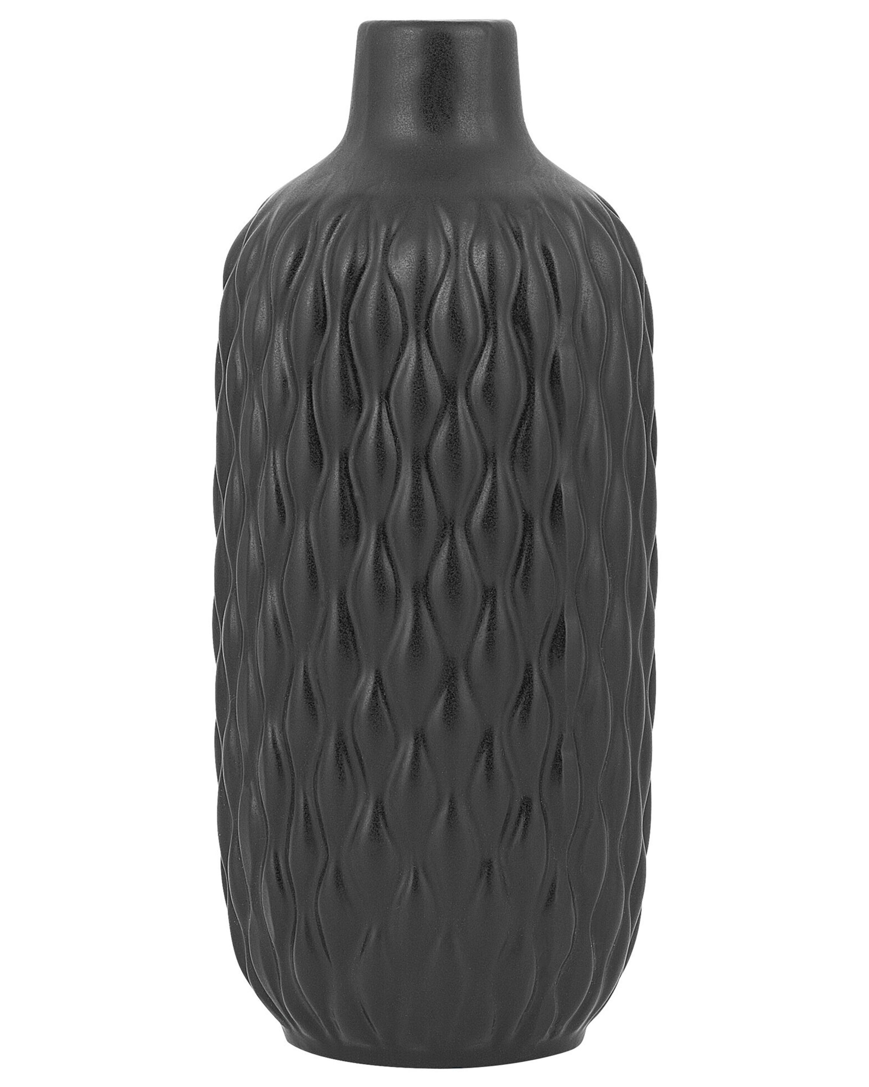 Decorative Vase EMAR Stoneware 31 cm Black