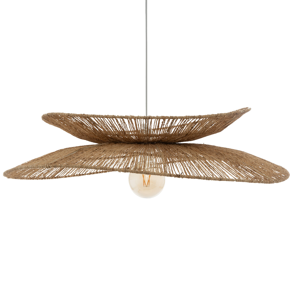 Pendant Light "Alara" Jute, Beige, D. 69.5 cm
